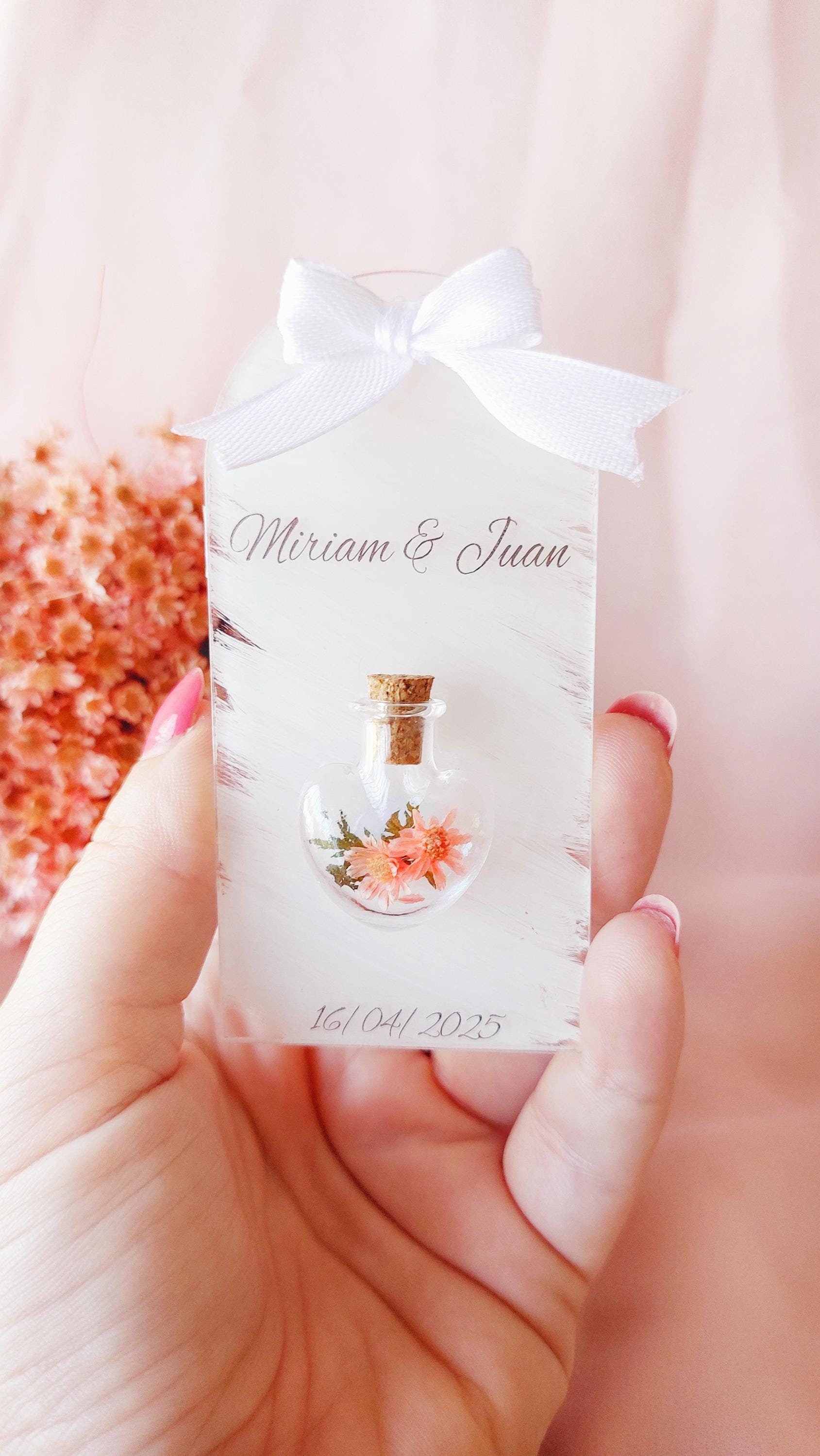 Imán acrílico para invitado personalizado