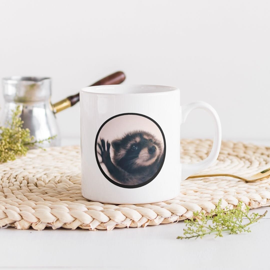 Taza de café meme, taza divertida y original Pedro Girando Mapache, taza tik tok, Meme Pedro Mapache