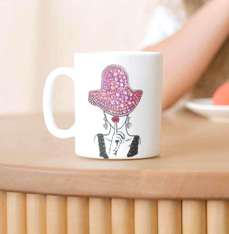 taza personalizada con gemas brillantes