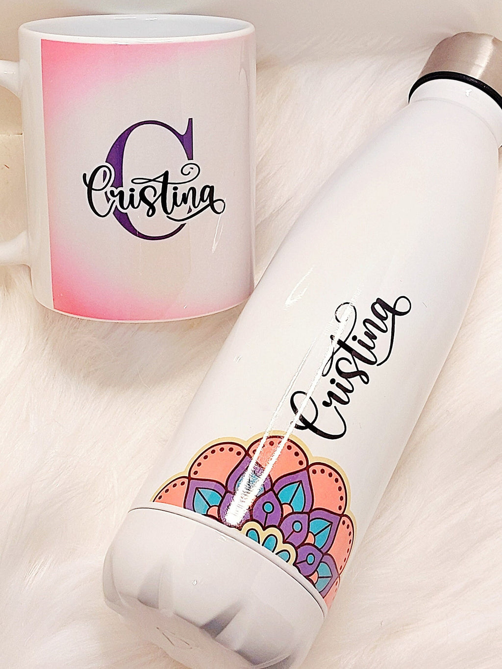 Set regalo personalizado de botella y taza