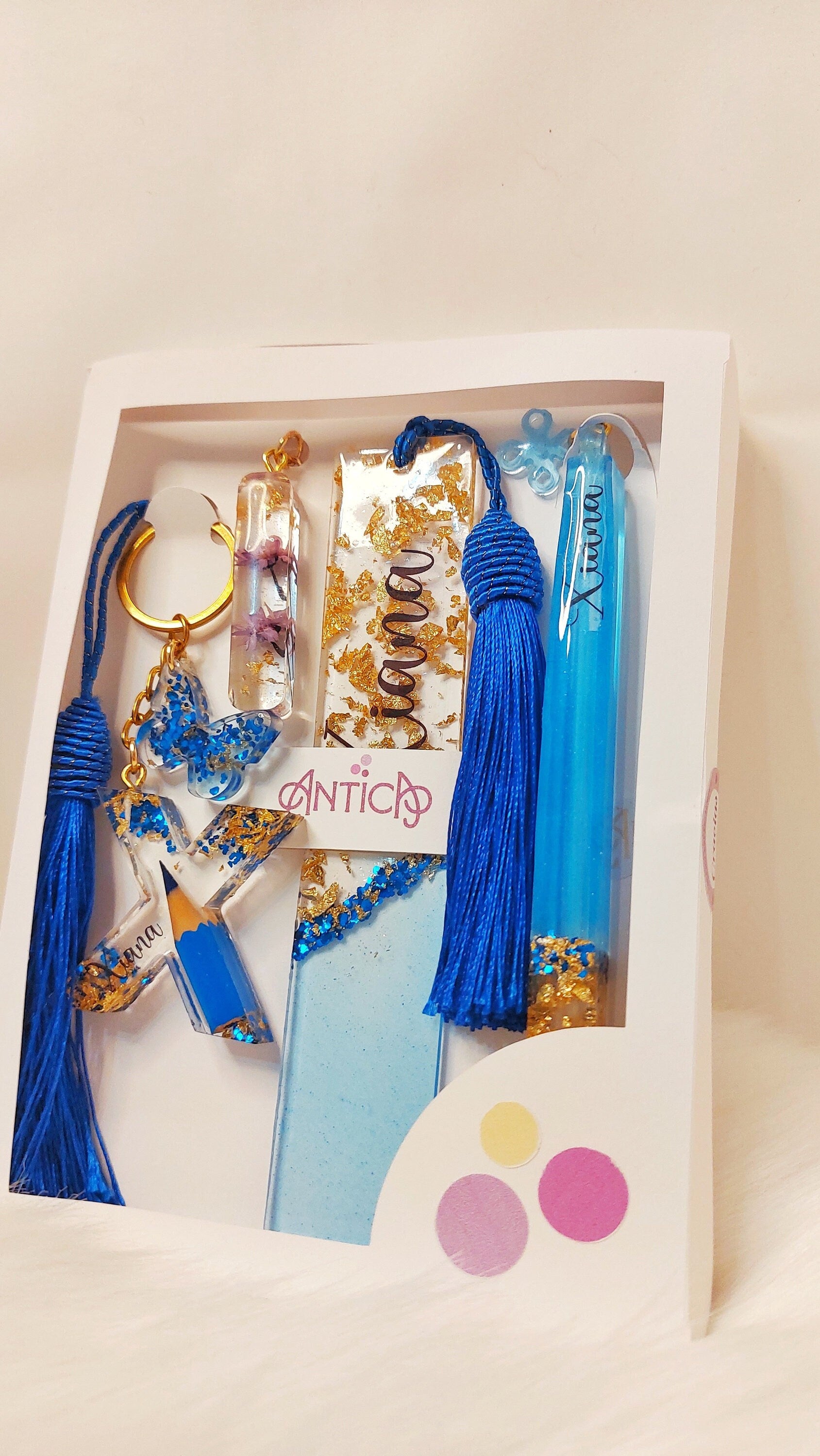 Set Regalo Personalizado para profe en resina.