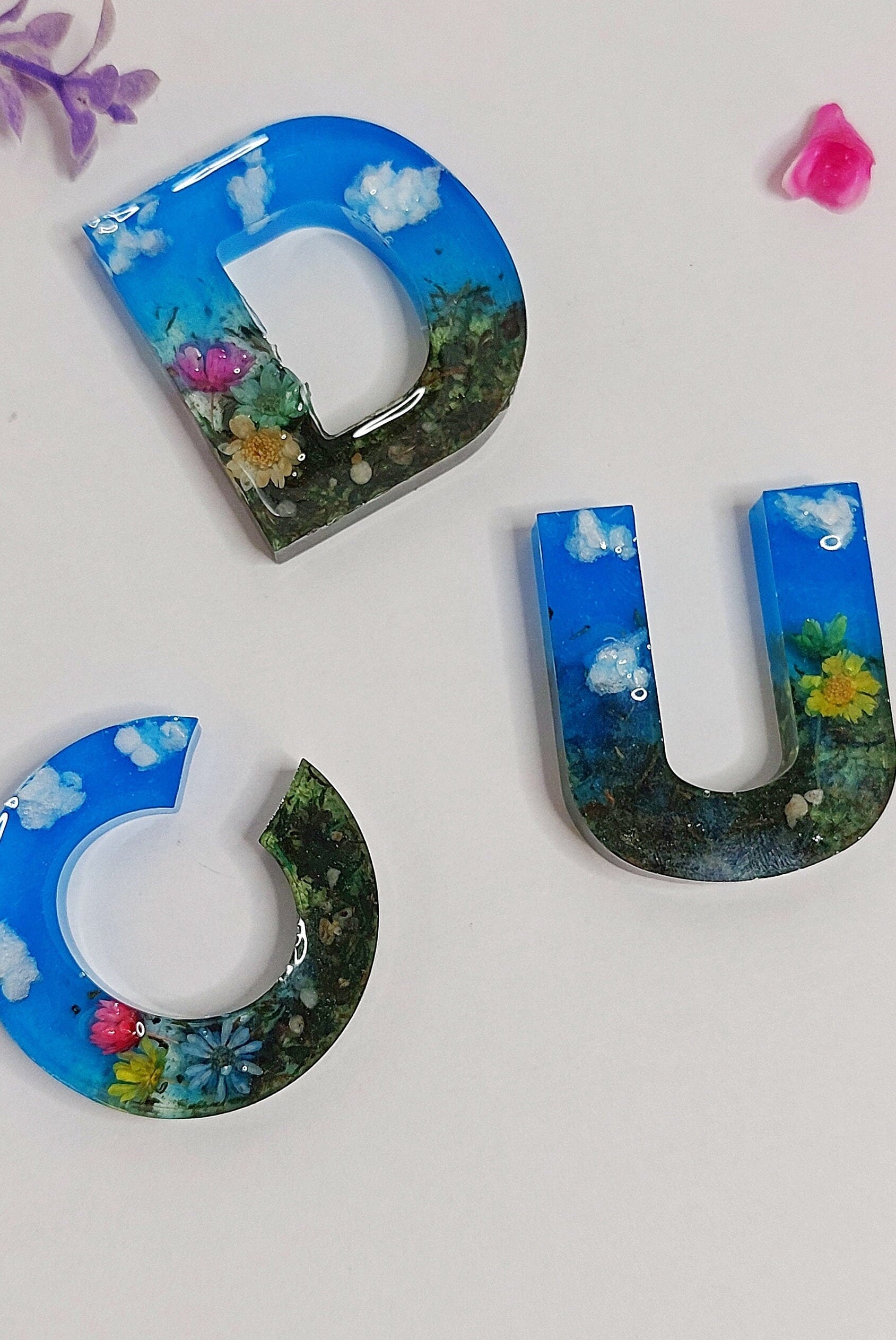 Llavero floral  personalizado