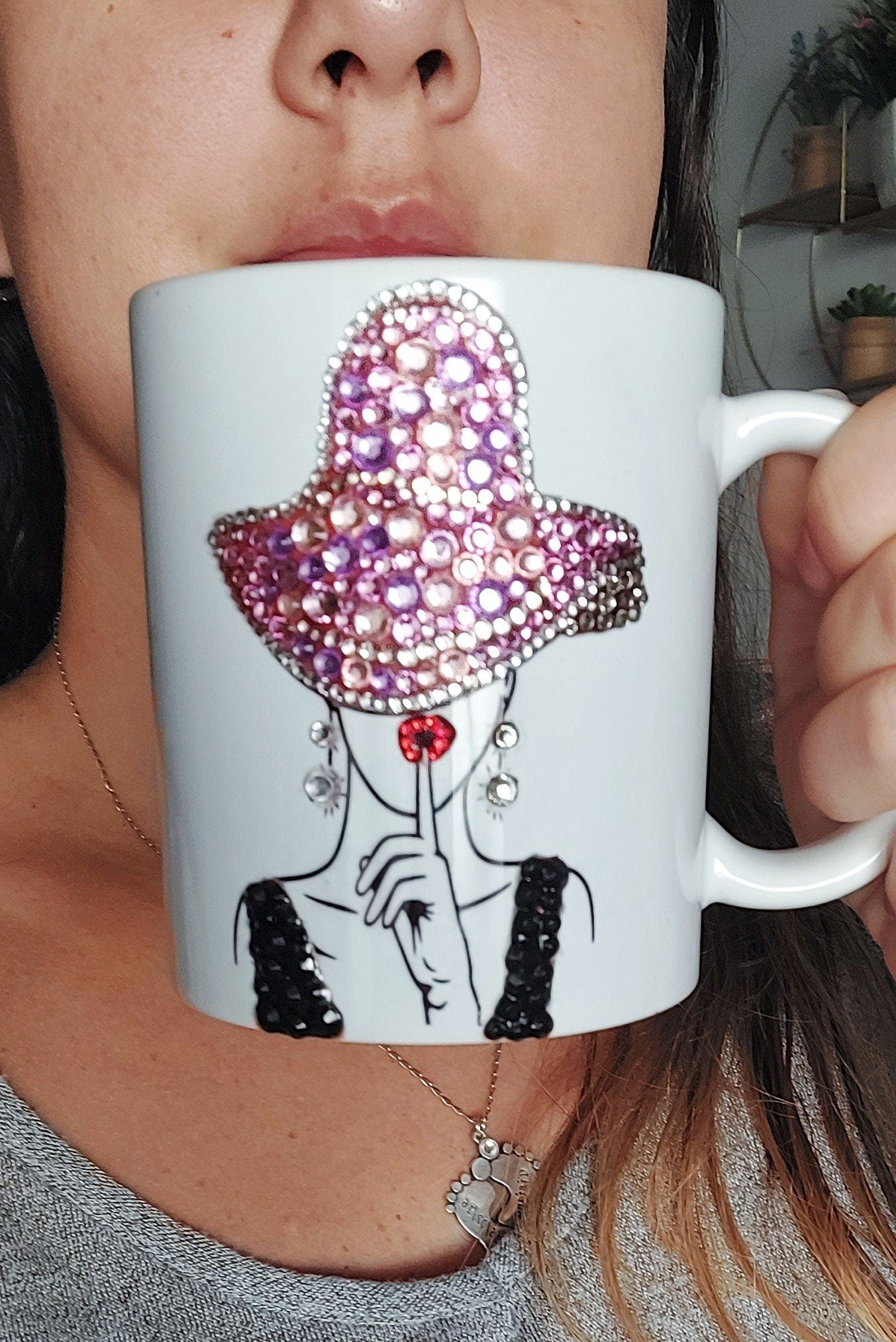 Taza con gemas  personalizada