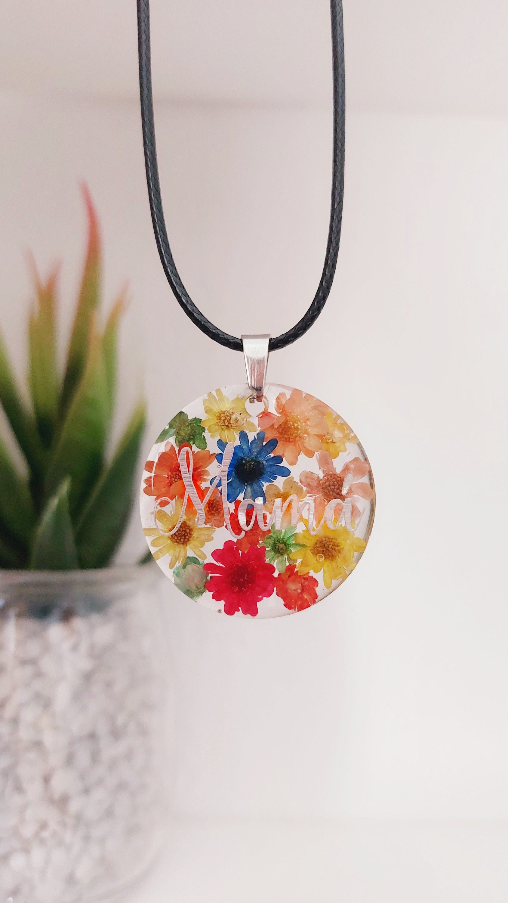 Colgante floral personalizado
