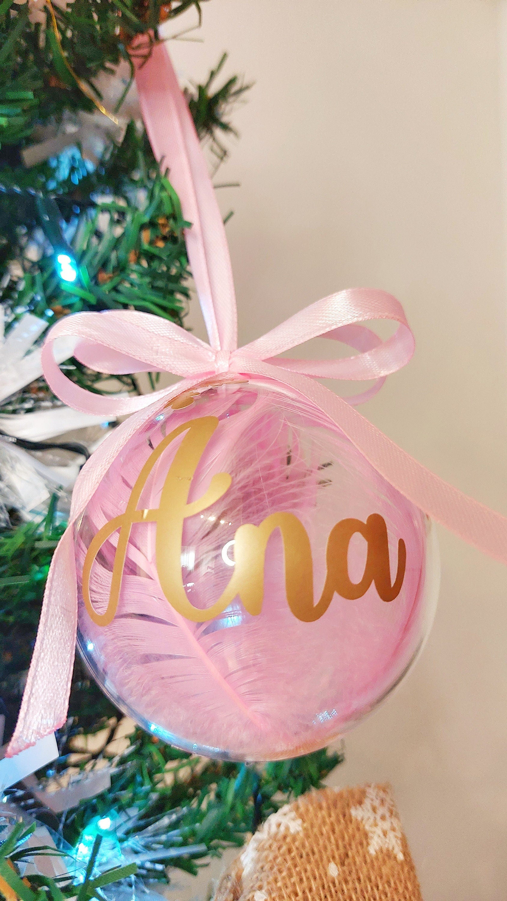 Bola navideña personalizada con nombre