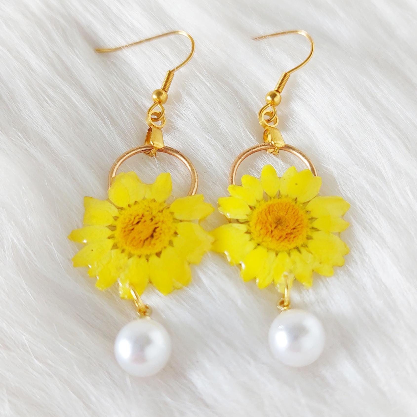 Pendientes Margaritas Naturales