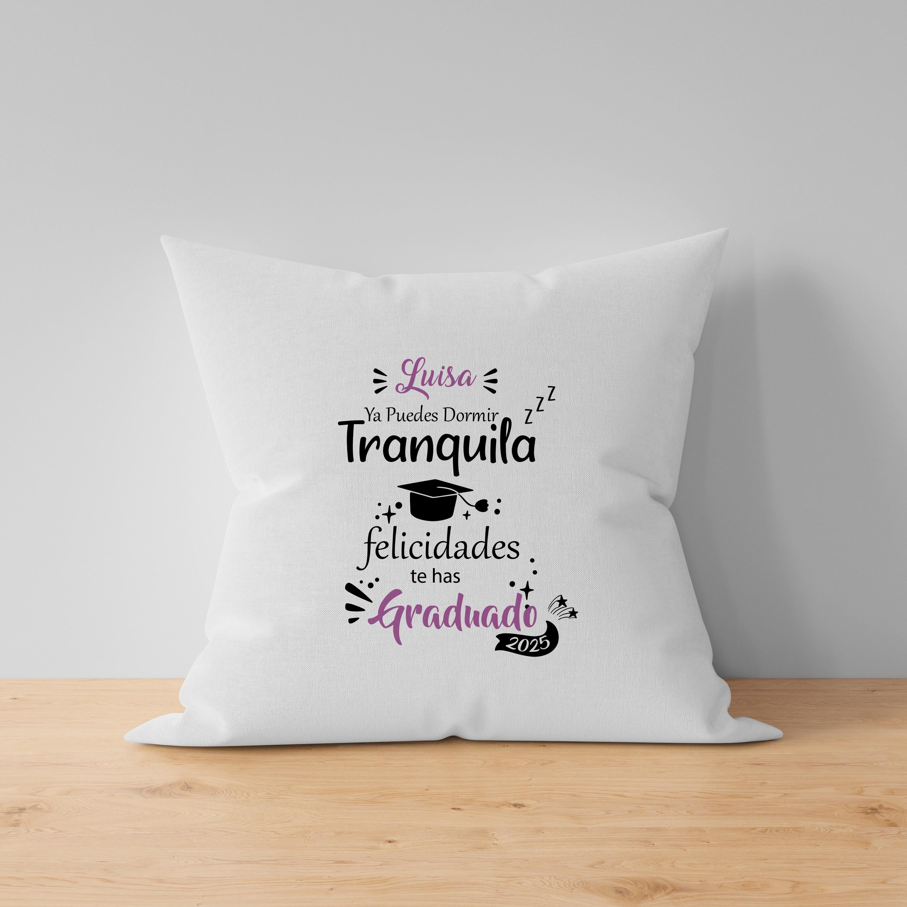 Cojín de graduación personalizado