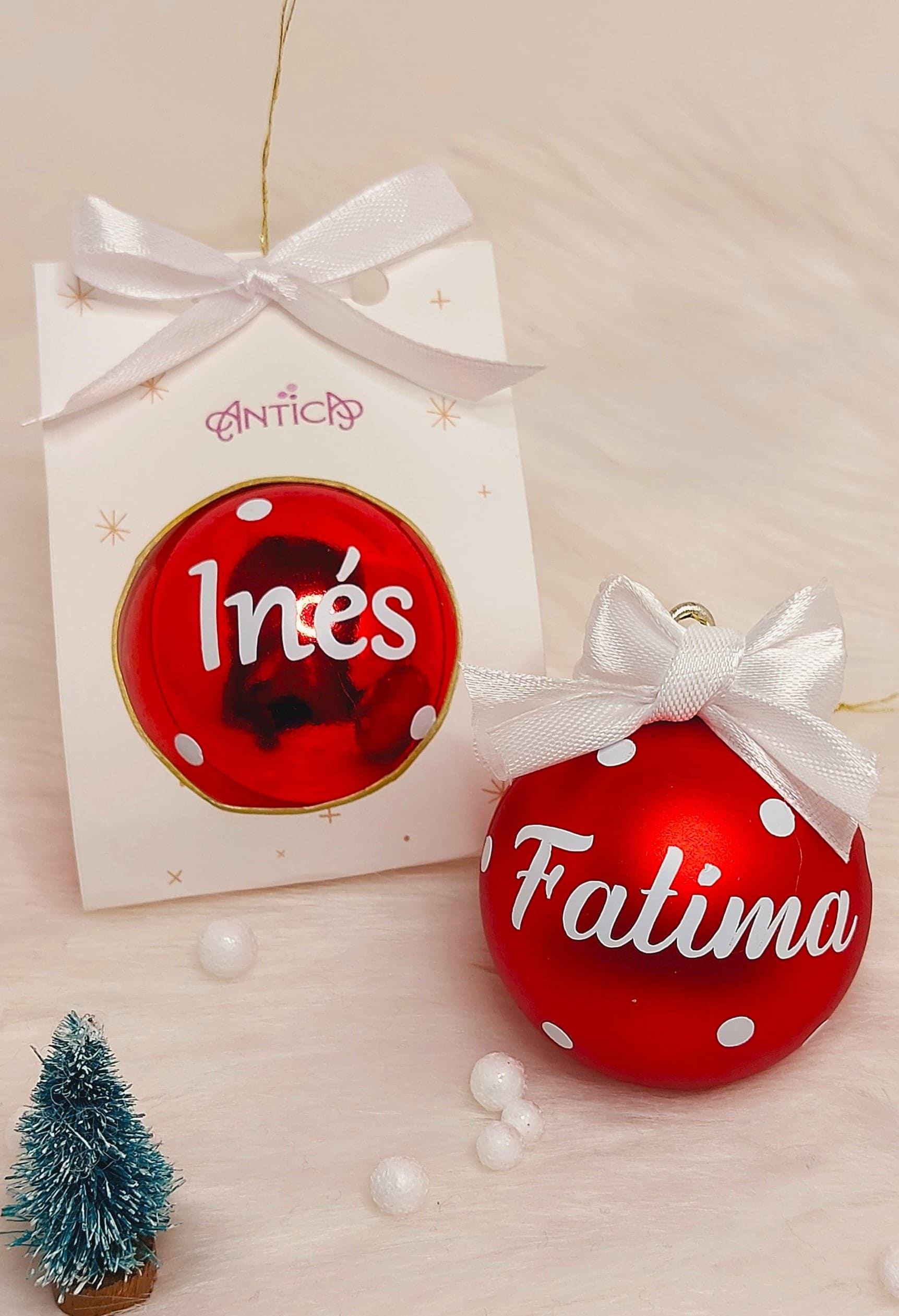 Bola navideña clásica personalizada con nombre