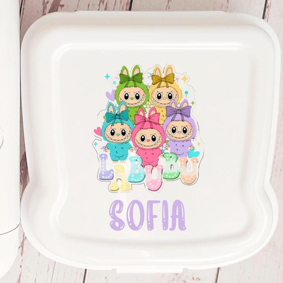 Fiambrera + Botella personalizada infantil Labubu