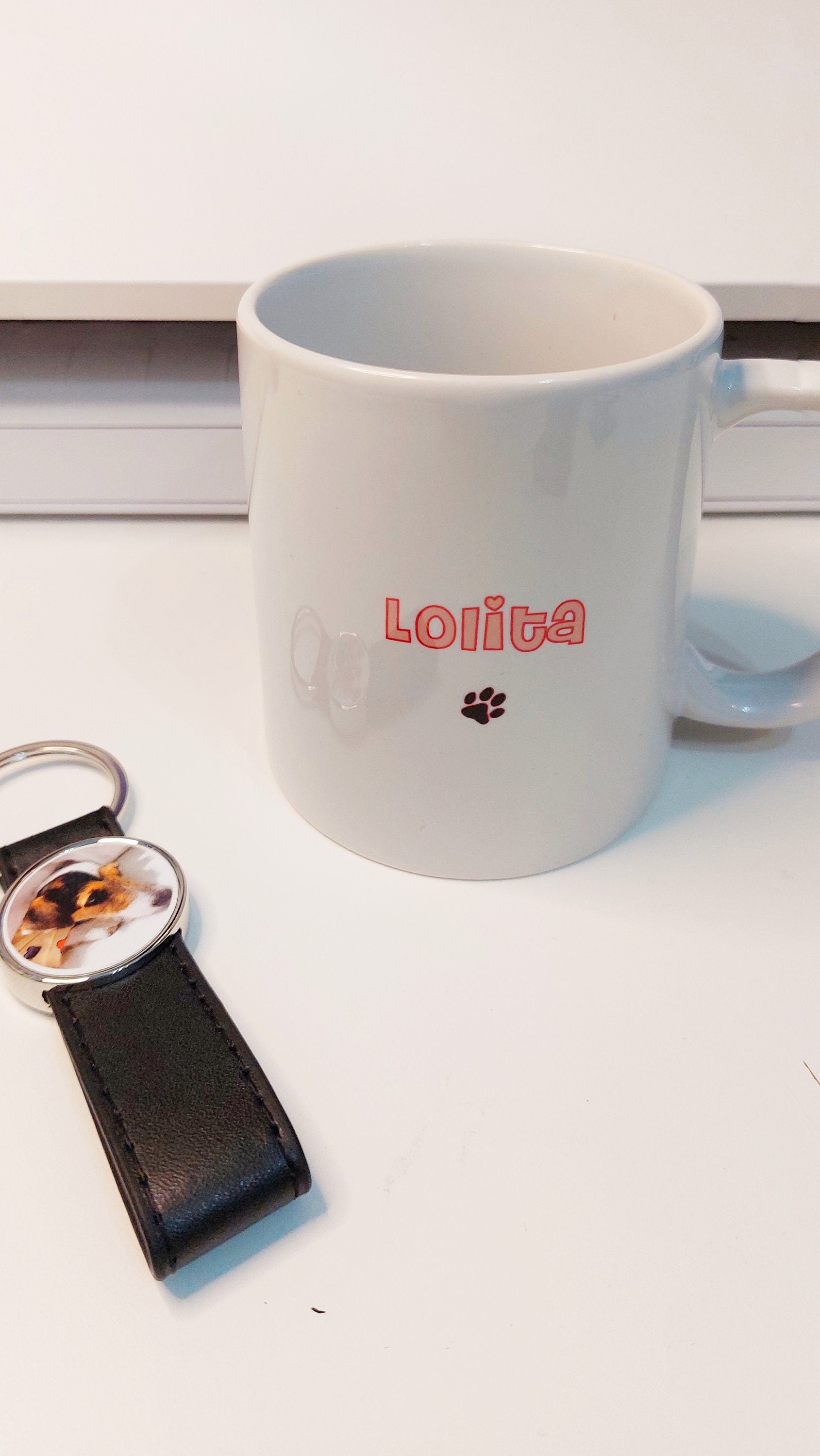 Taza y llavero personalizados con fotografía