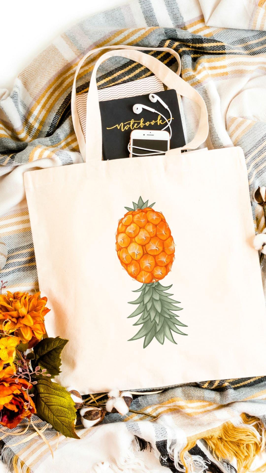 Bolso de tela personalizado floral