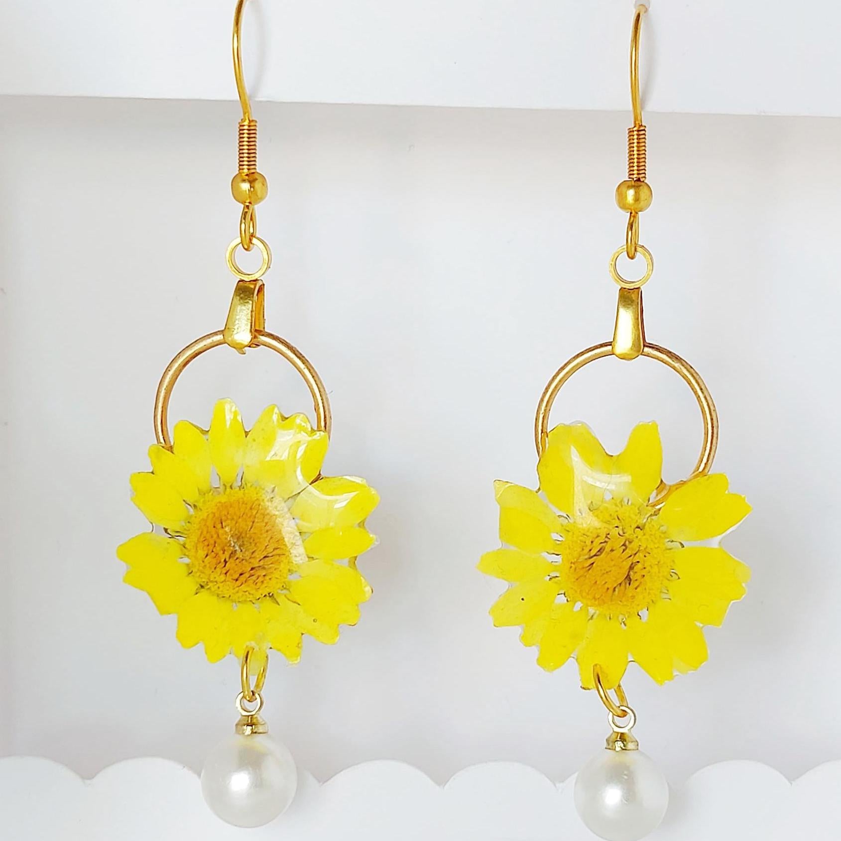 Pendientes Margaritas Naturales