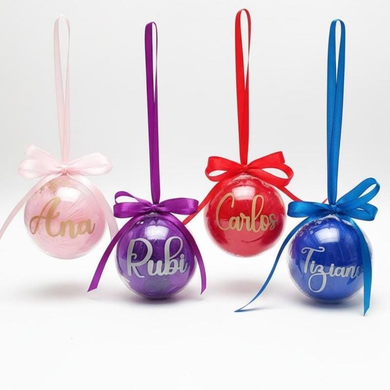 Bola navideña personalizada con nombre