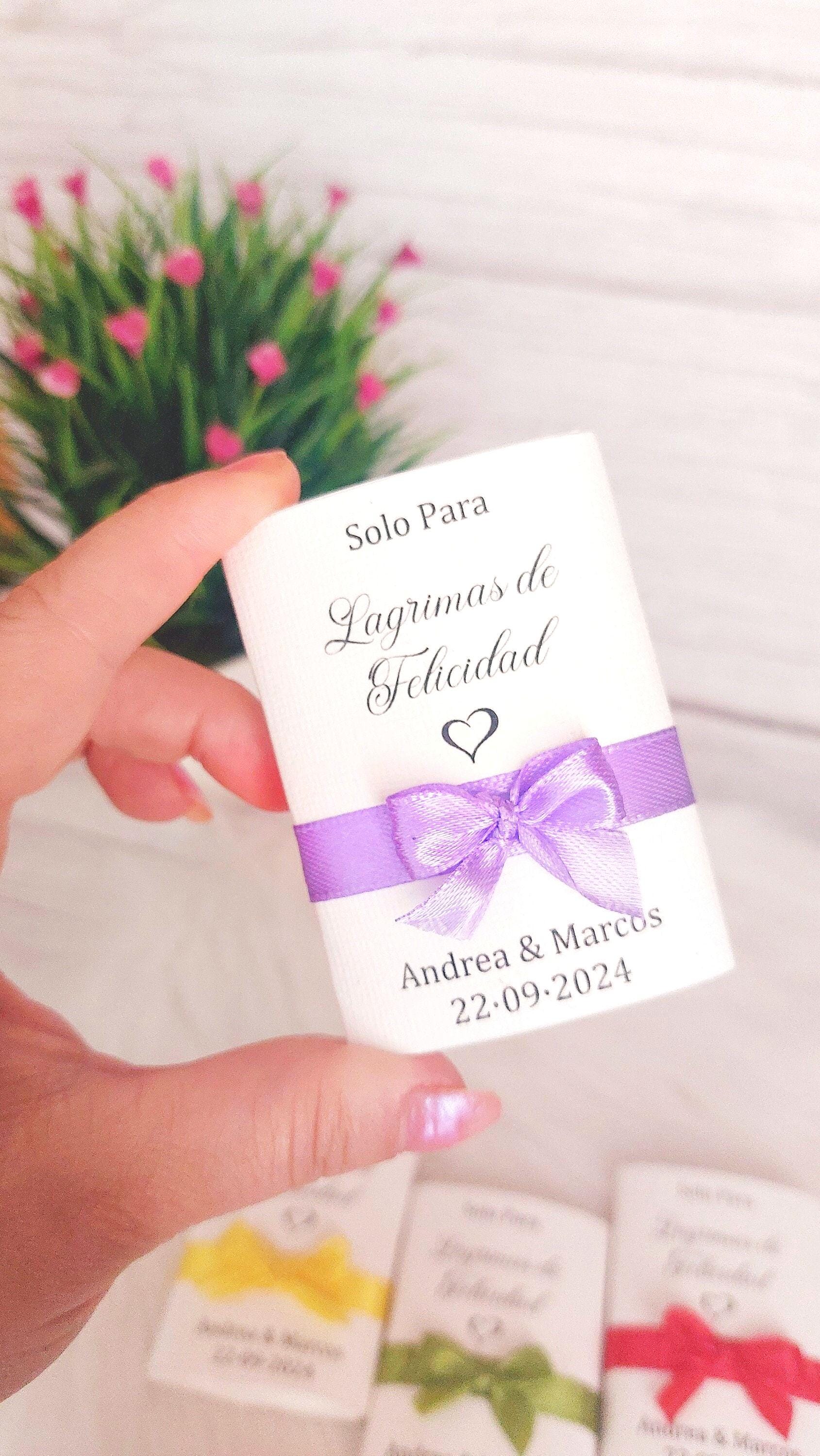 Paquete personalizado de pañuelos para boda