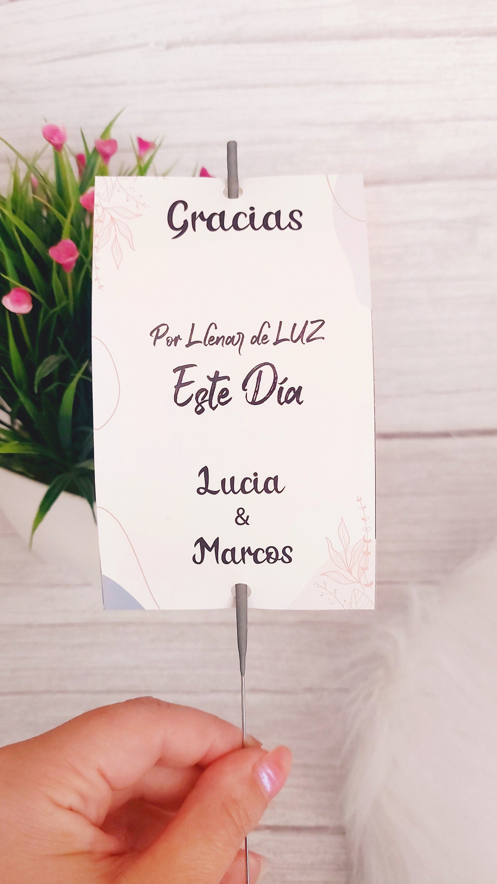 Bengala personalizada de boda