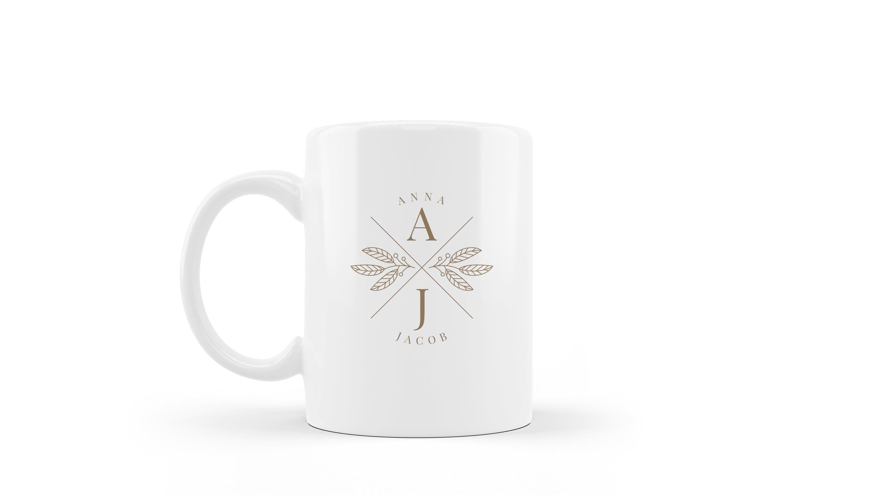 Taza recuerdo de boda