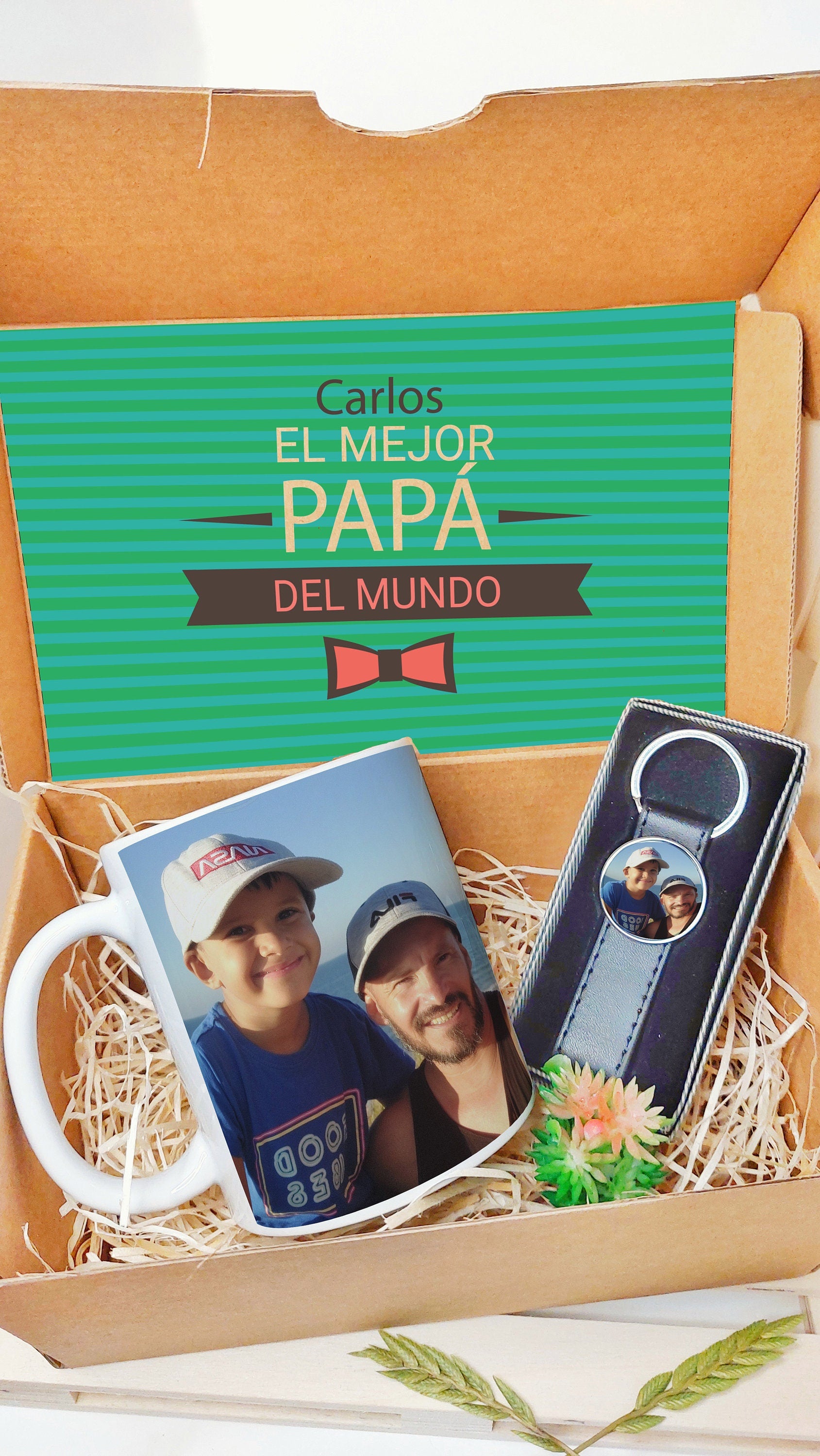Taza + Llavero personalizado para hombre