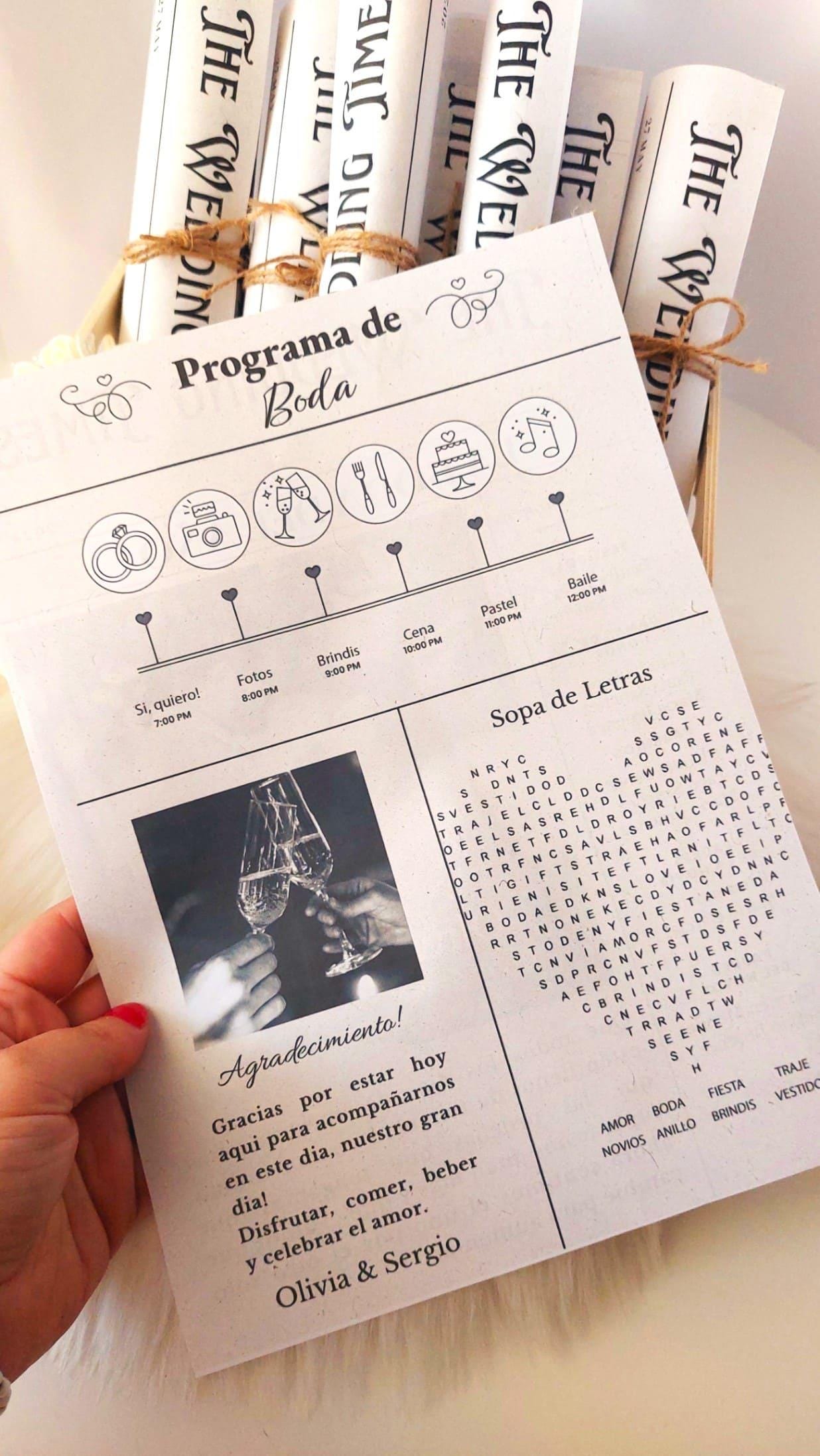 Periódico de Boda Personalizado