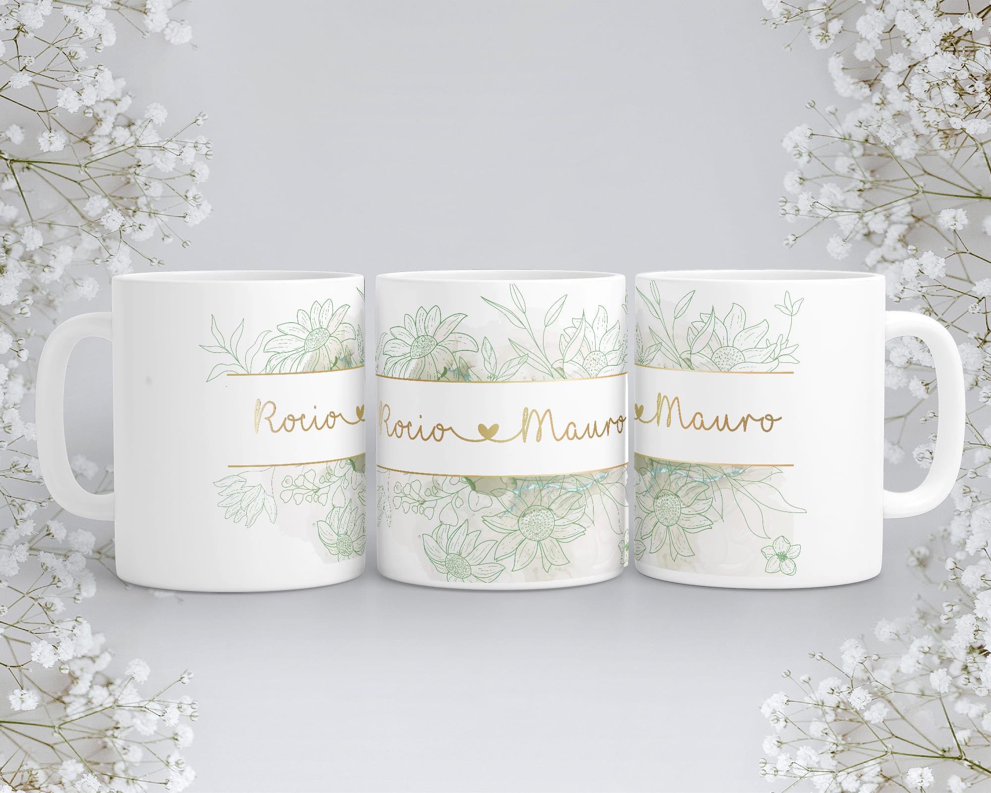 Taza recuerdo de boda