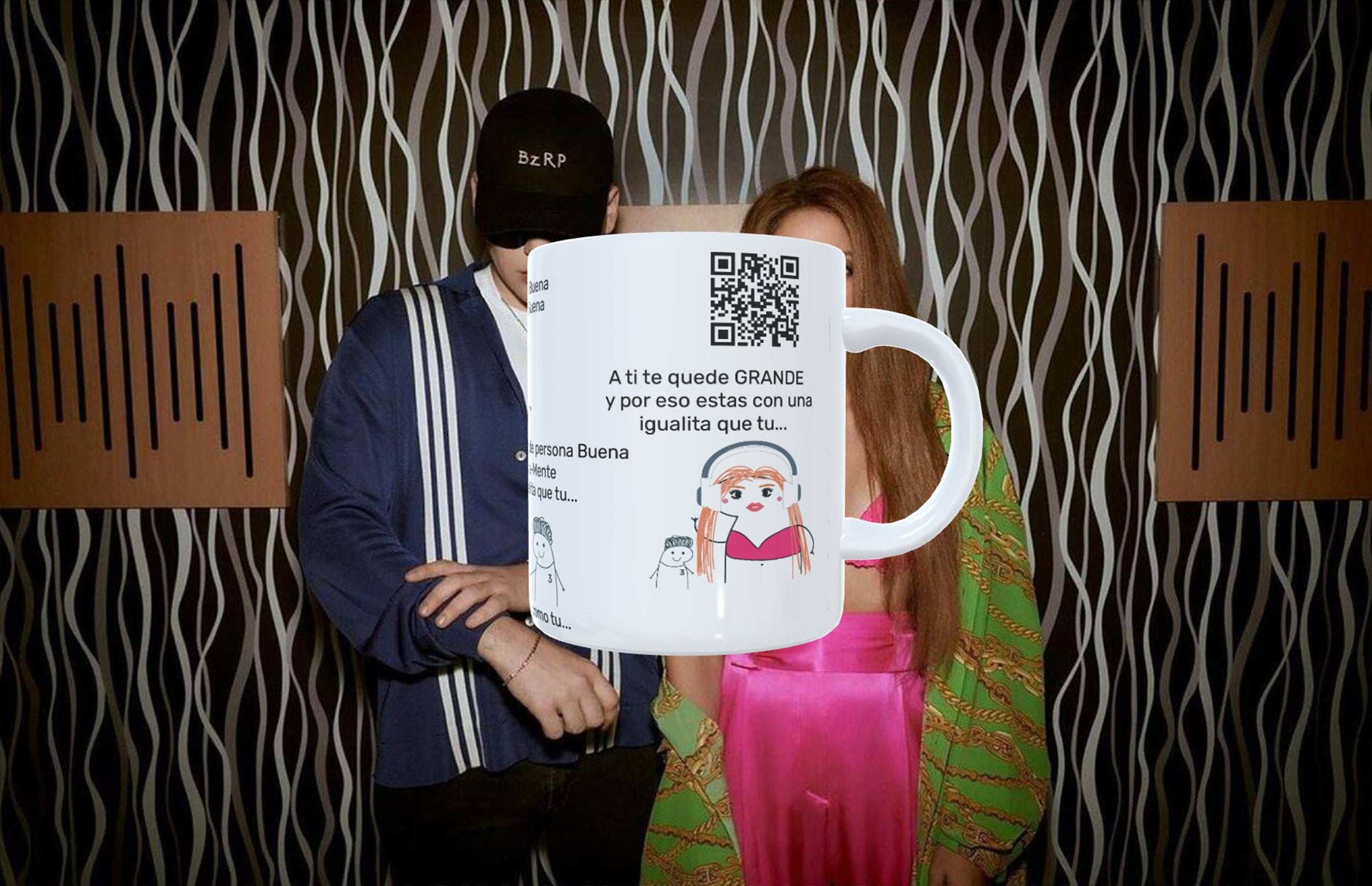 Taza personalizada musical con código QR