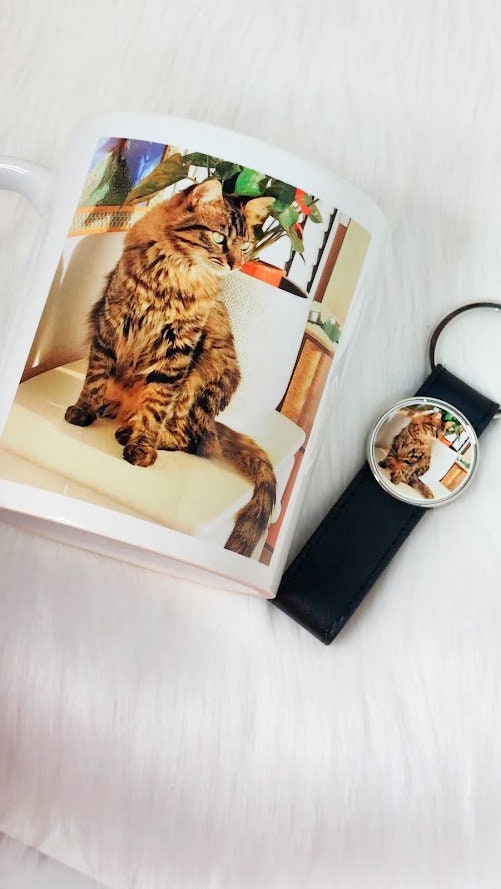 Taza y llavero personalizados con fotografía