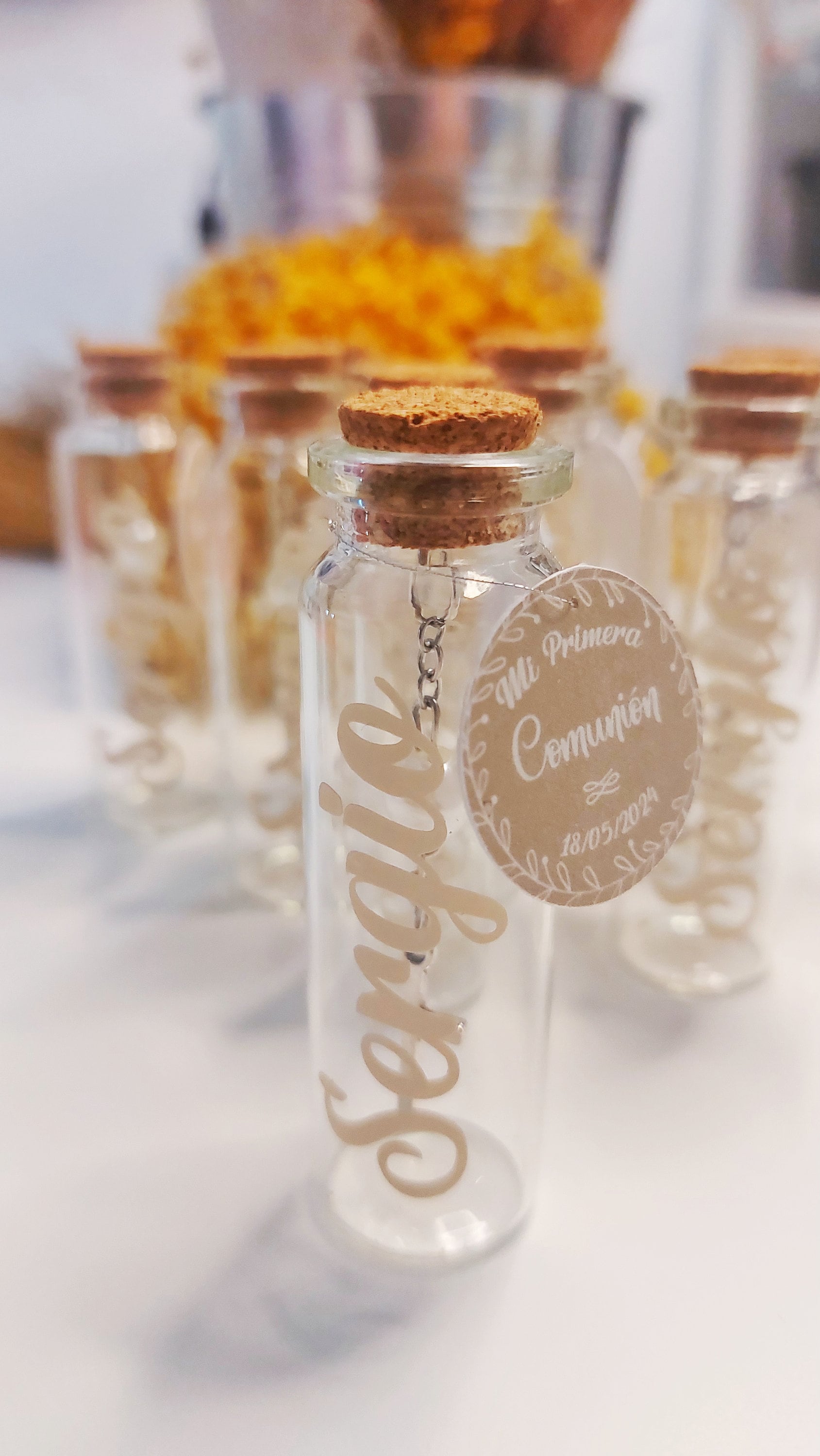 Botella pequeña personalizada con cruz