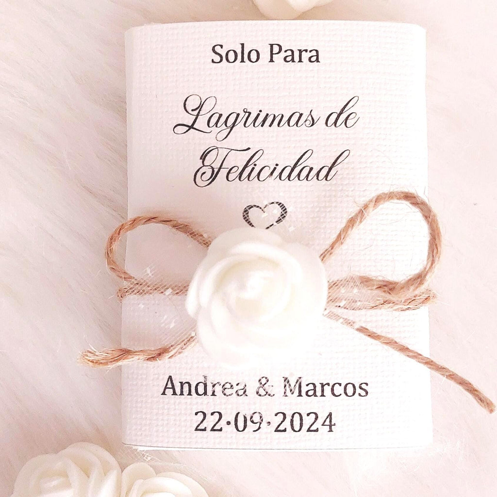 Pañuelos “Lágrimas de Felicidad” personalizados