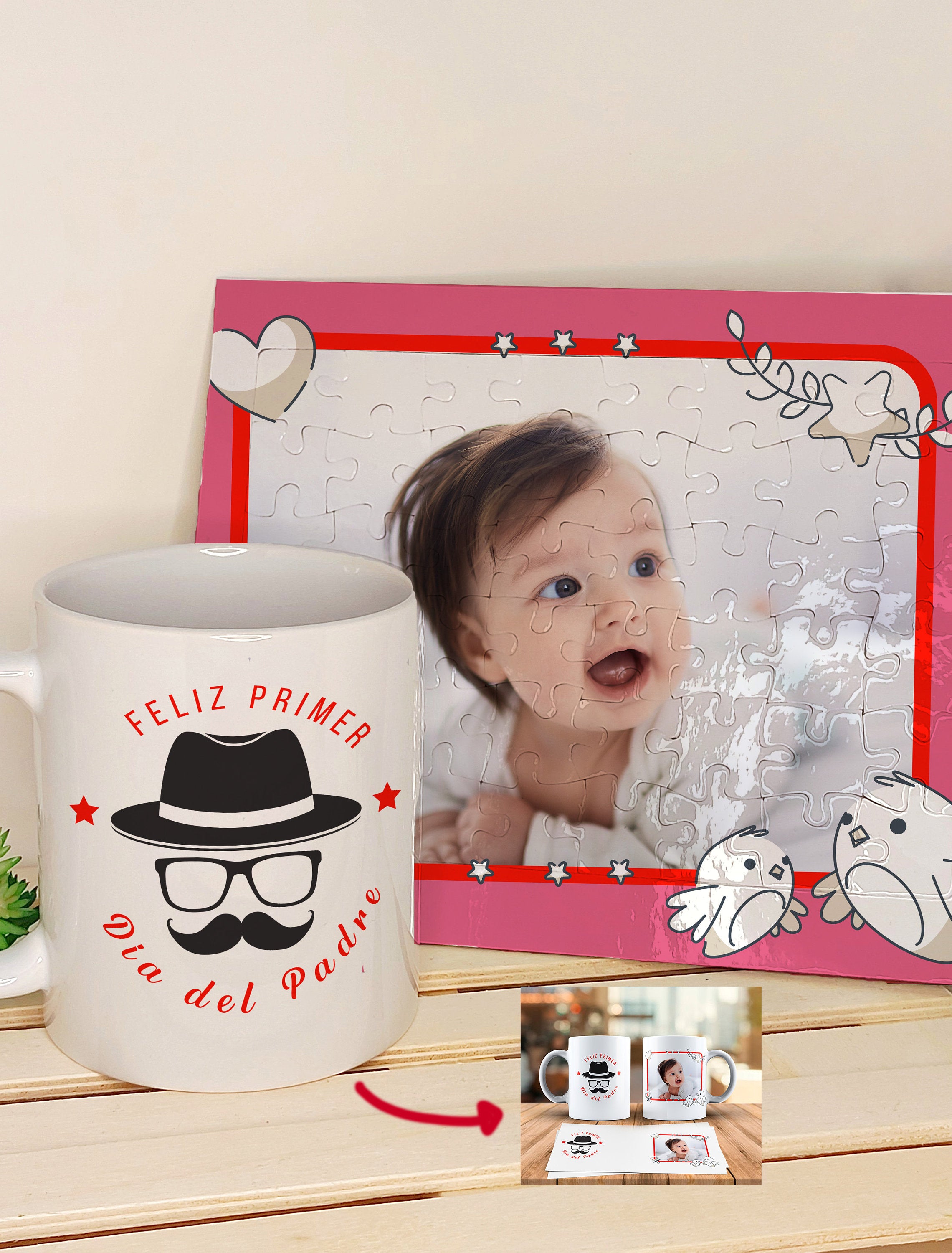 Taza de cerámica + Puzzle con Fotografía