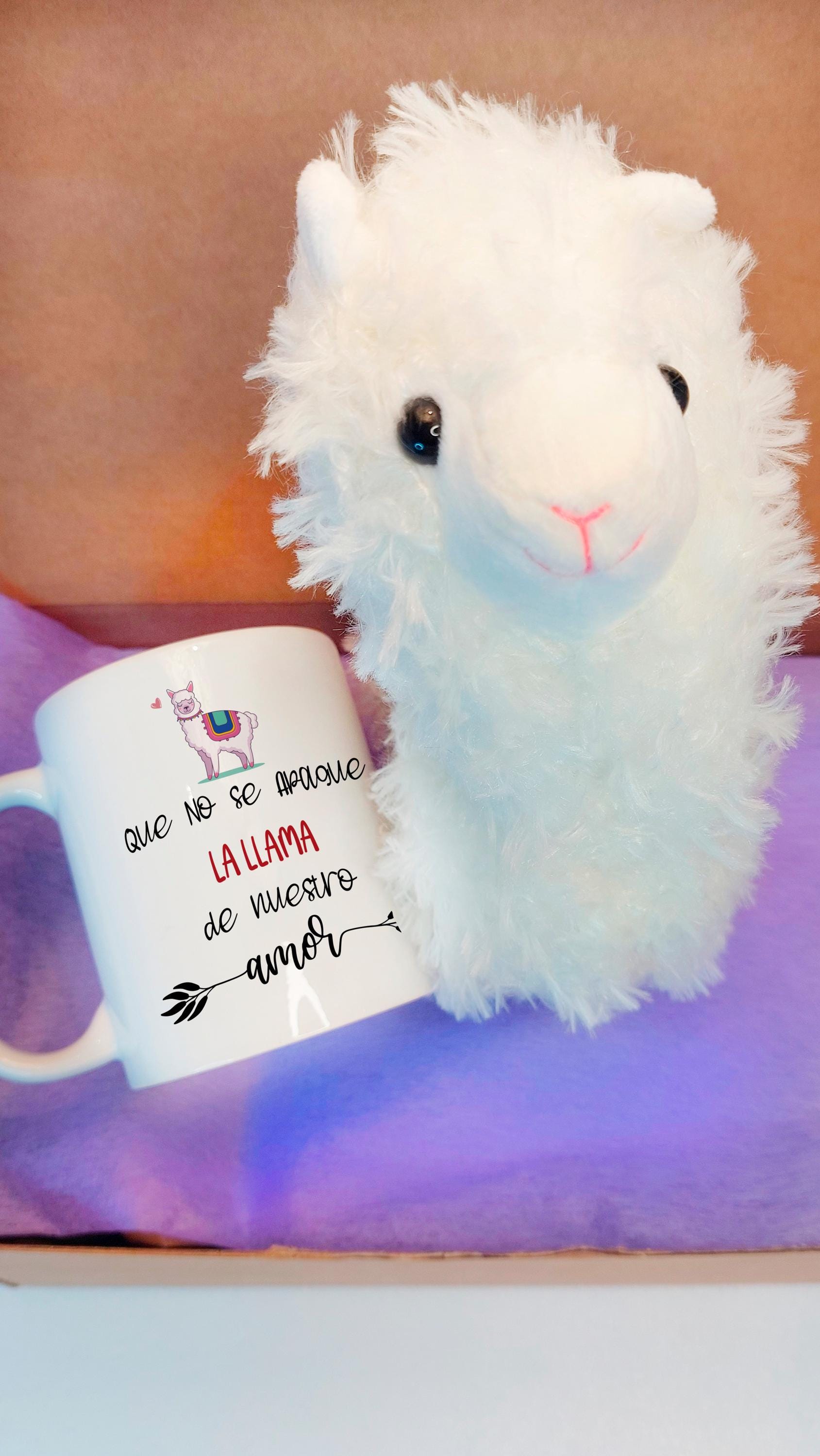Taza + Peluche en caja regalo Llama