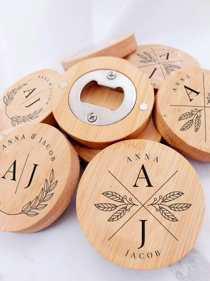 Abridor de madera personalizado Boda