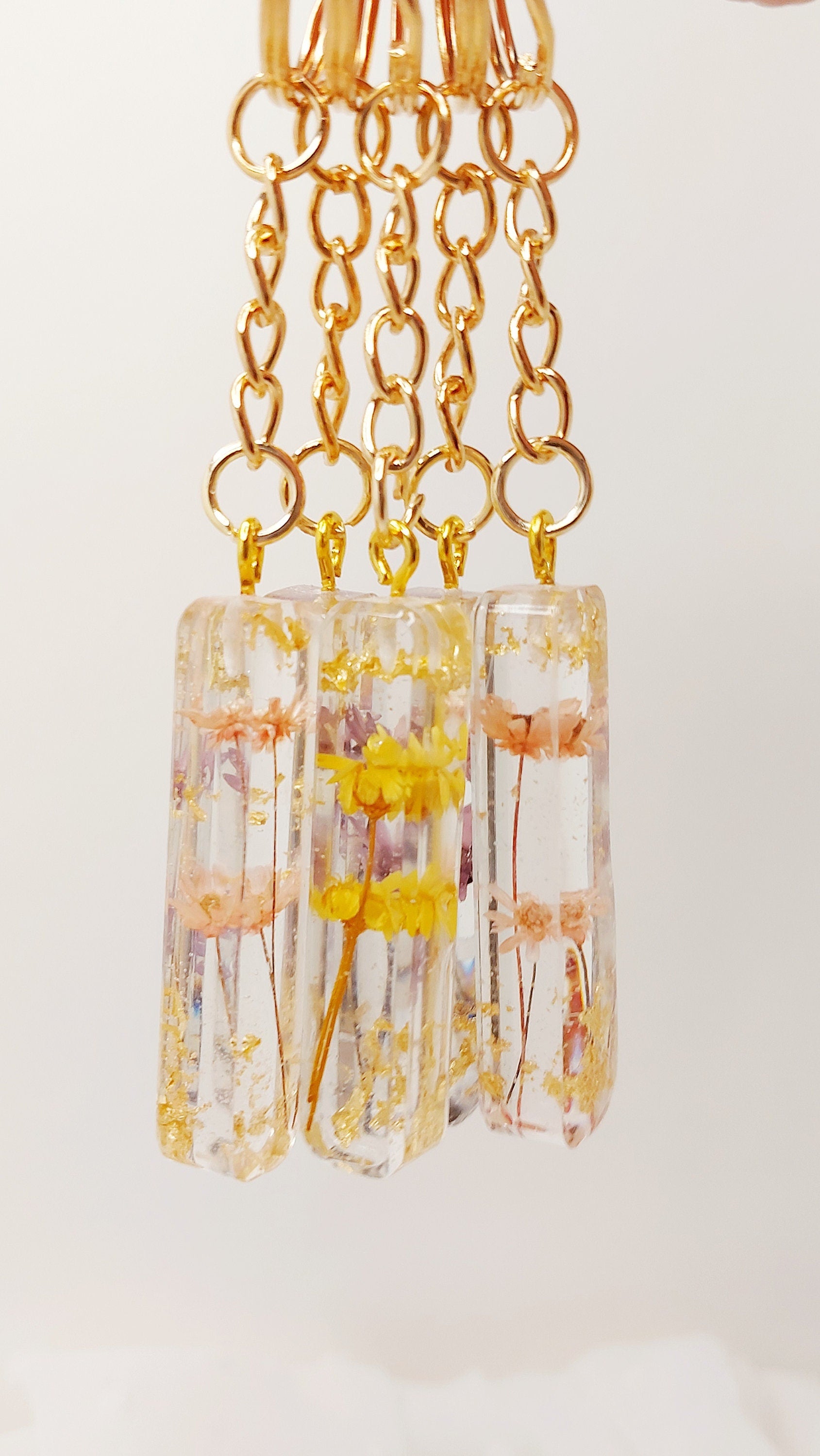 Llavero floral + Tarjeta