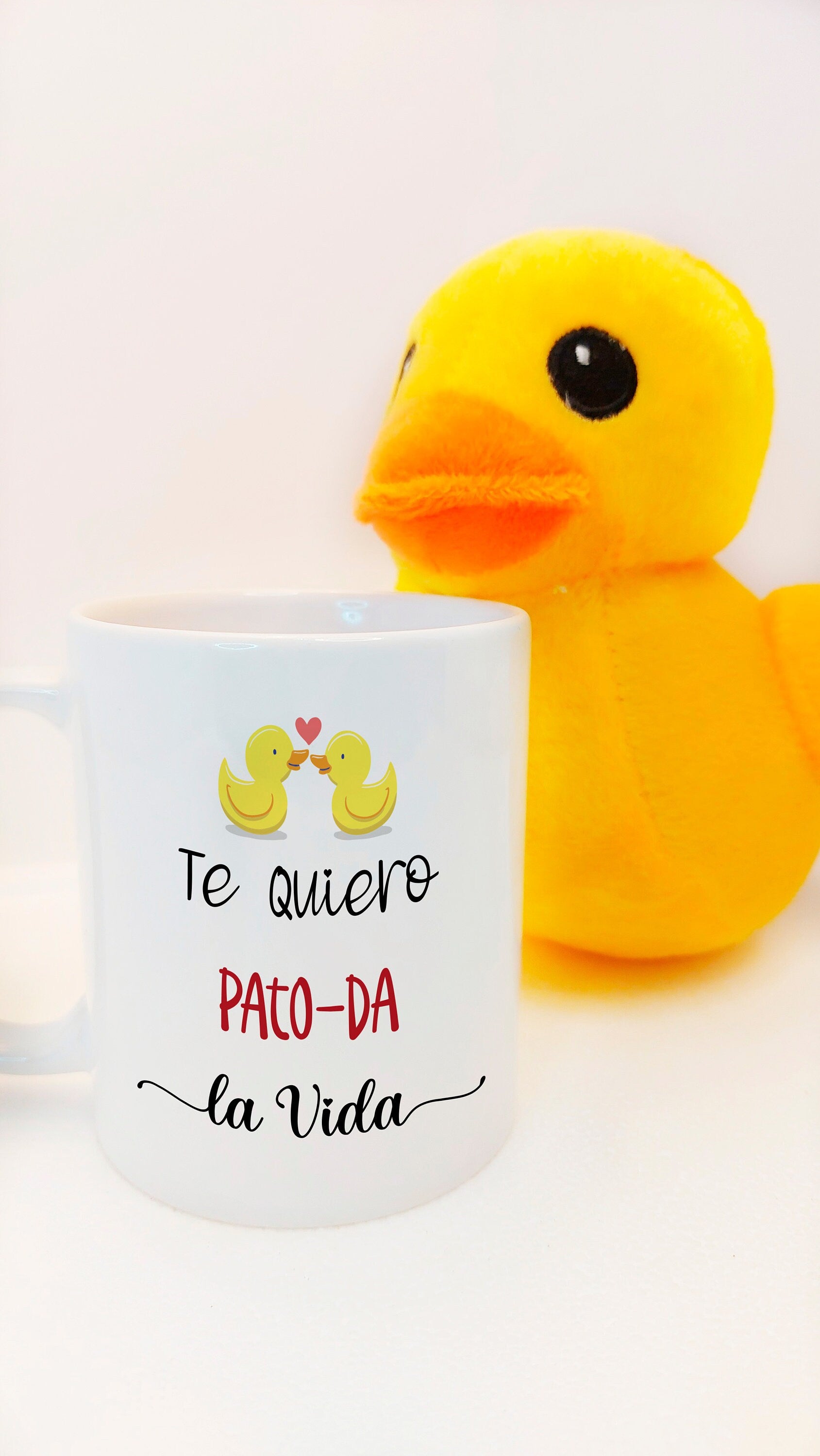 Taza y peluche regalo, personalizado con frase
