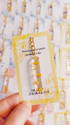 Llavero floral + Tarjeta