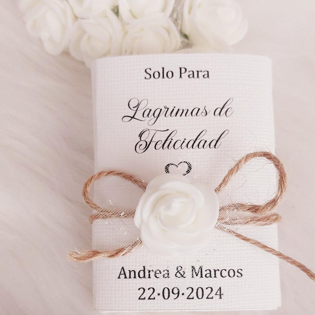 Pañuelos “Lágrimas de Felicidad” personalizados