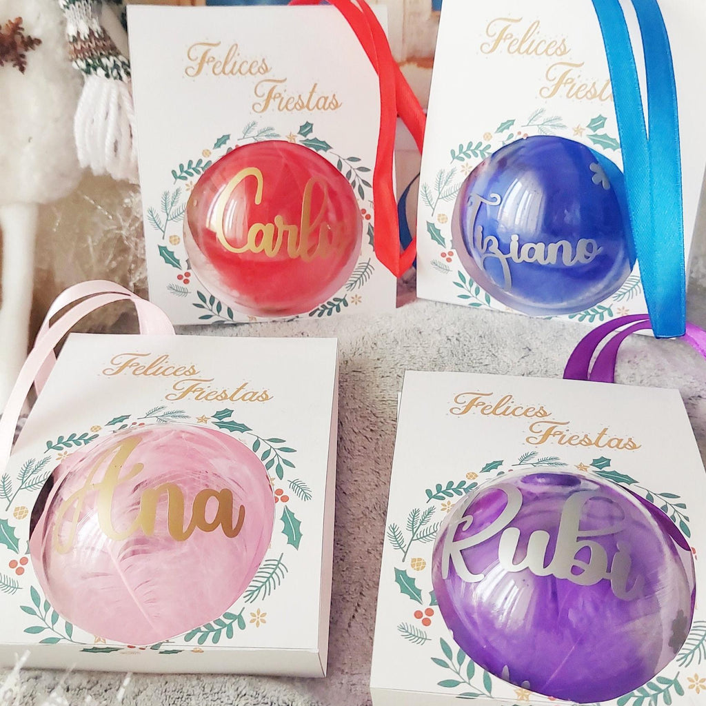 Bola navideña personalizada con nombre