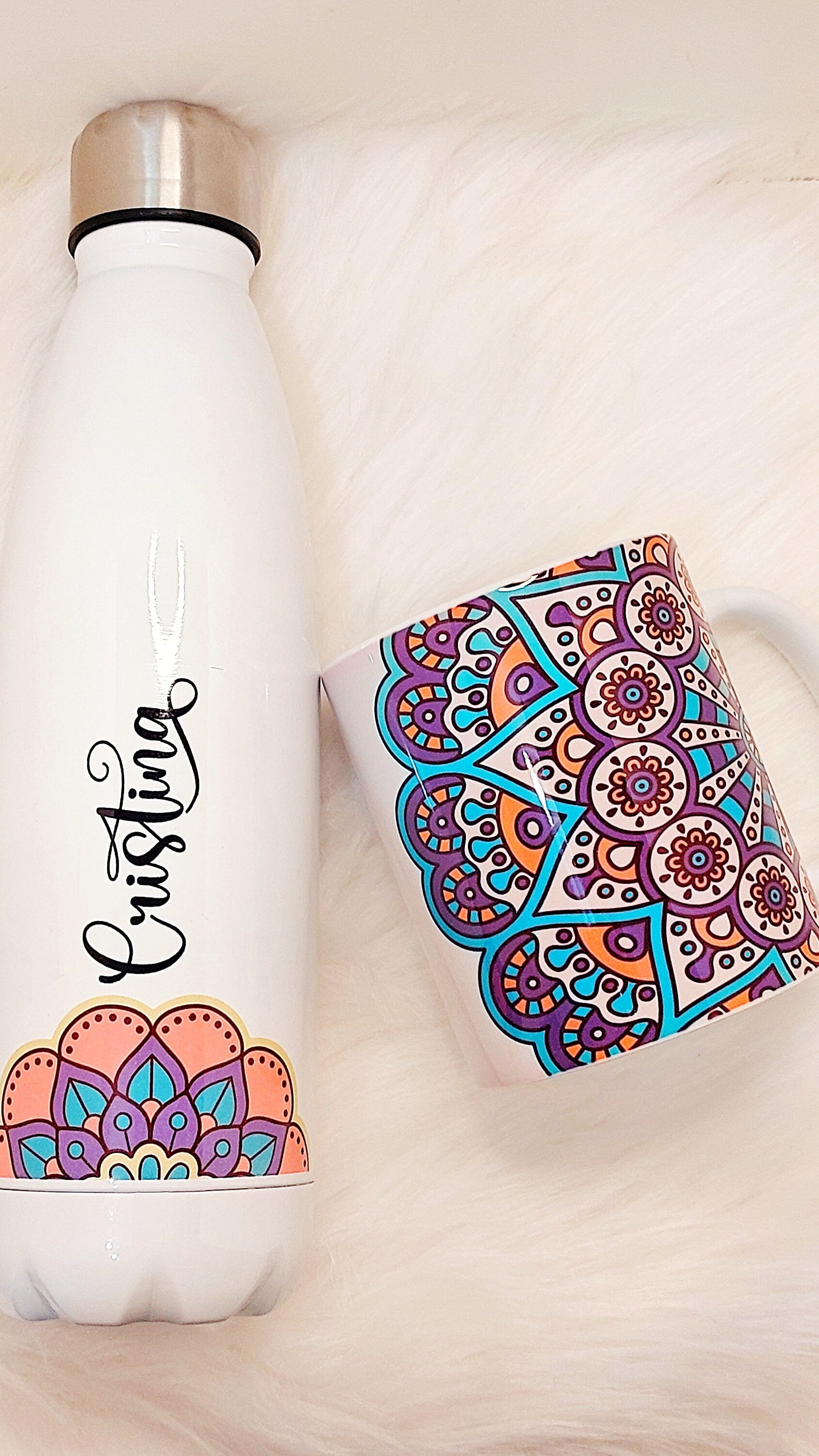 Set regalo personalizado de botella y taza