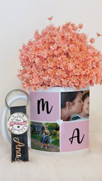 Taza + llavero con foto para mamá