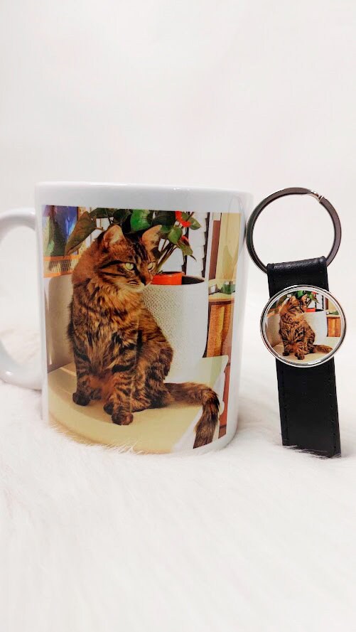 Taza y llavero personalizados con fotografía