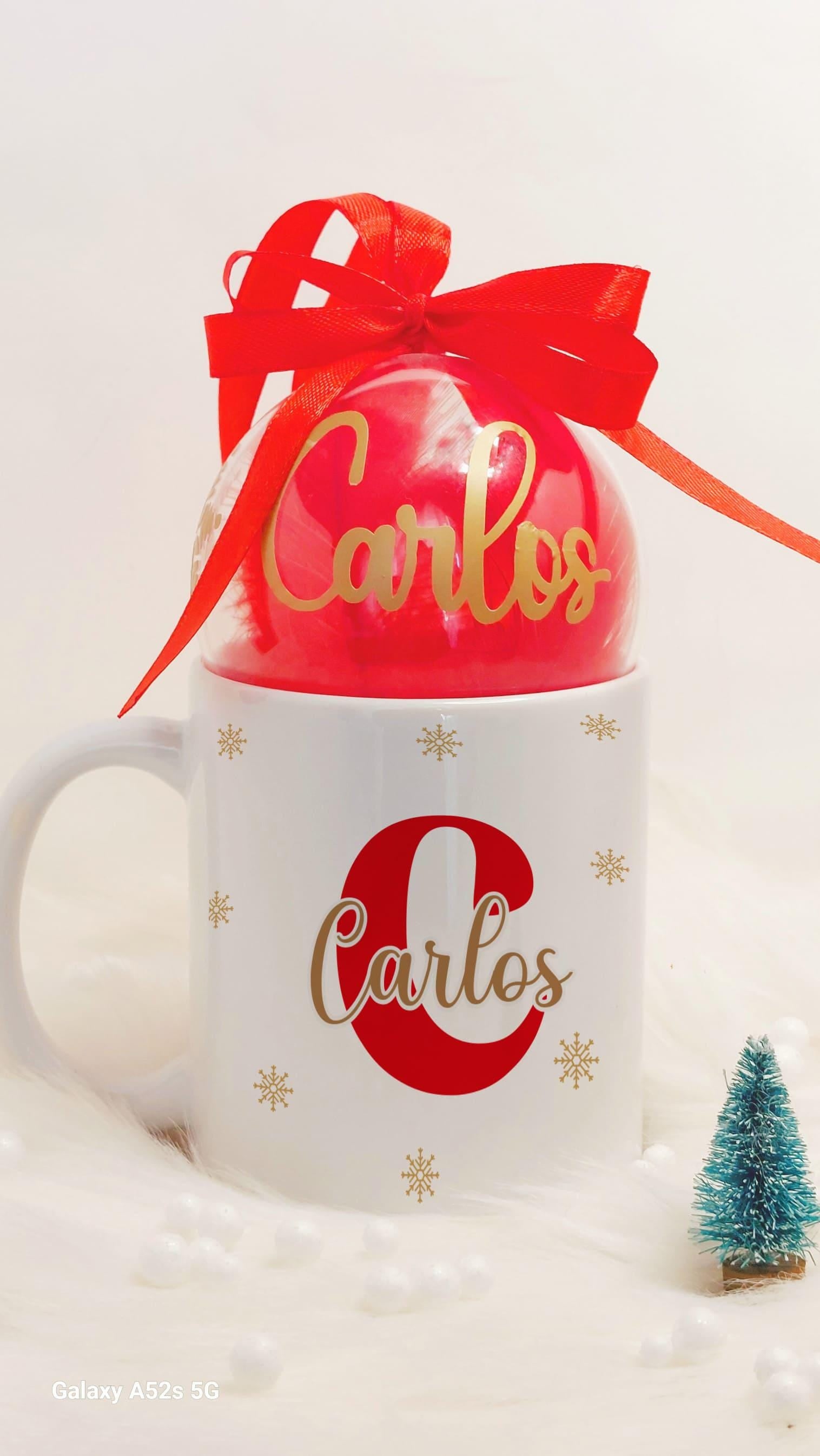 Set Taza y Bola Navideña personalizado