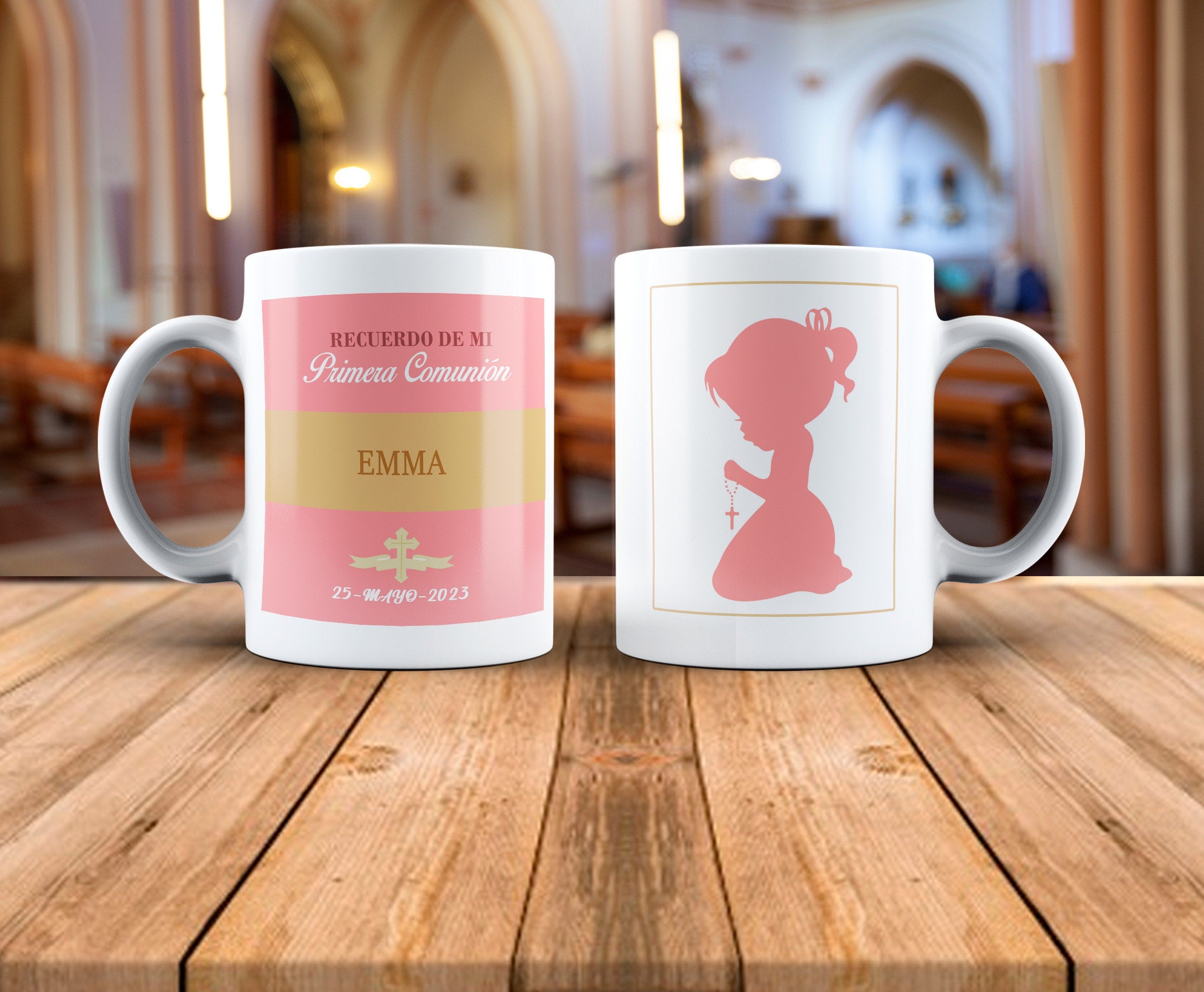 Taza Personalizada de comunión Niña