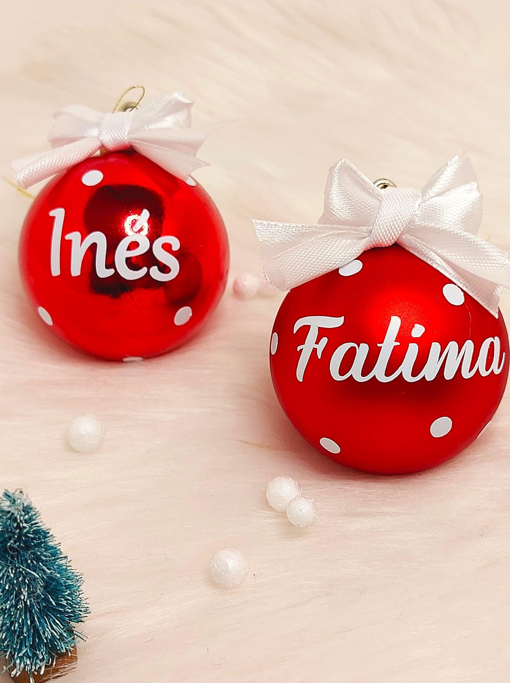 Bola navideña clásica personalizada con nombre