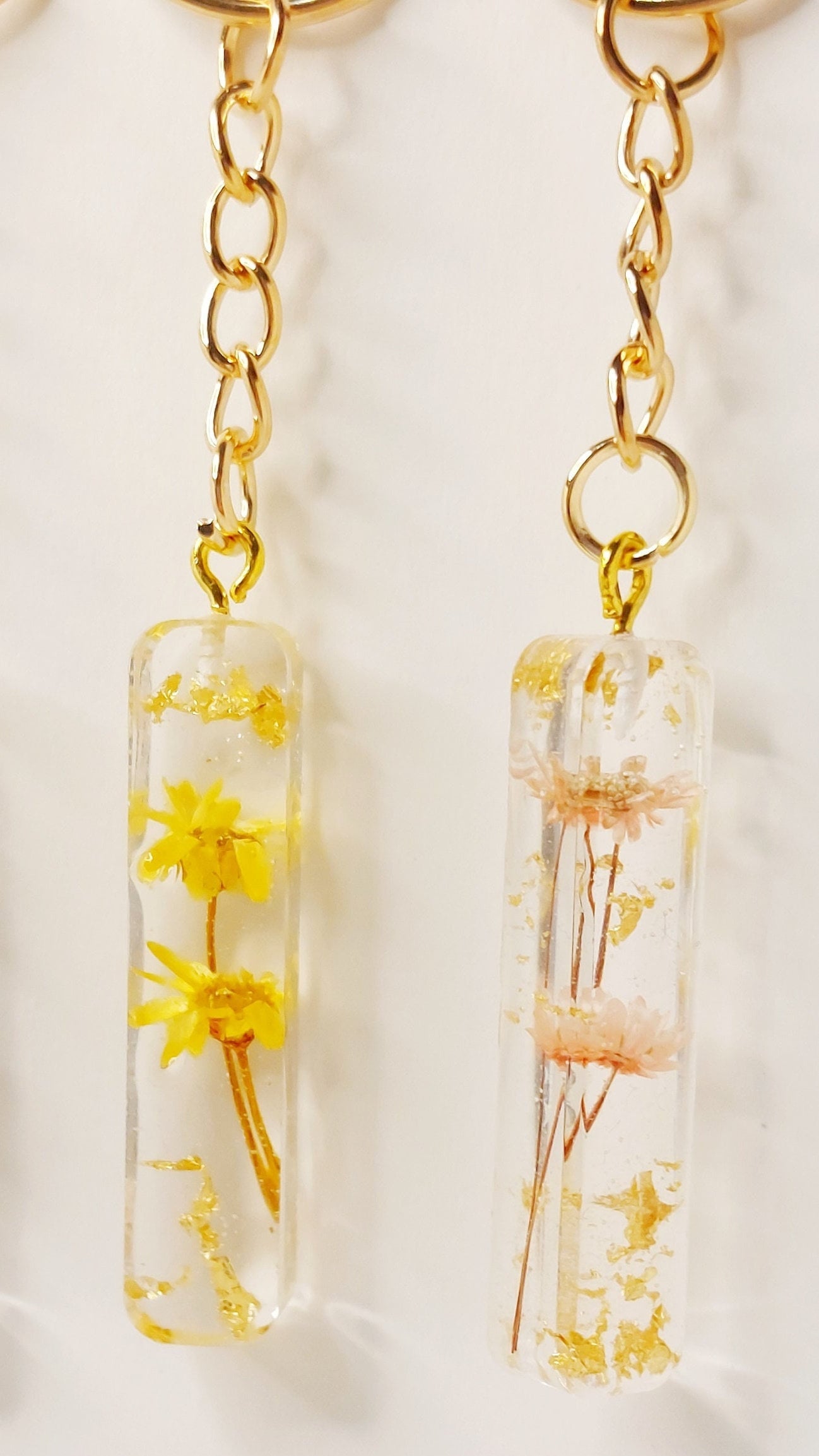Llavero floral + Tarjeta