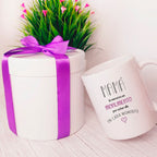 Taza personalizada con nombre y frase 