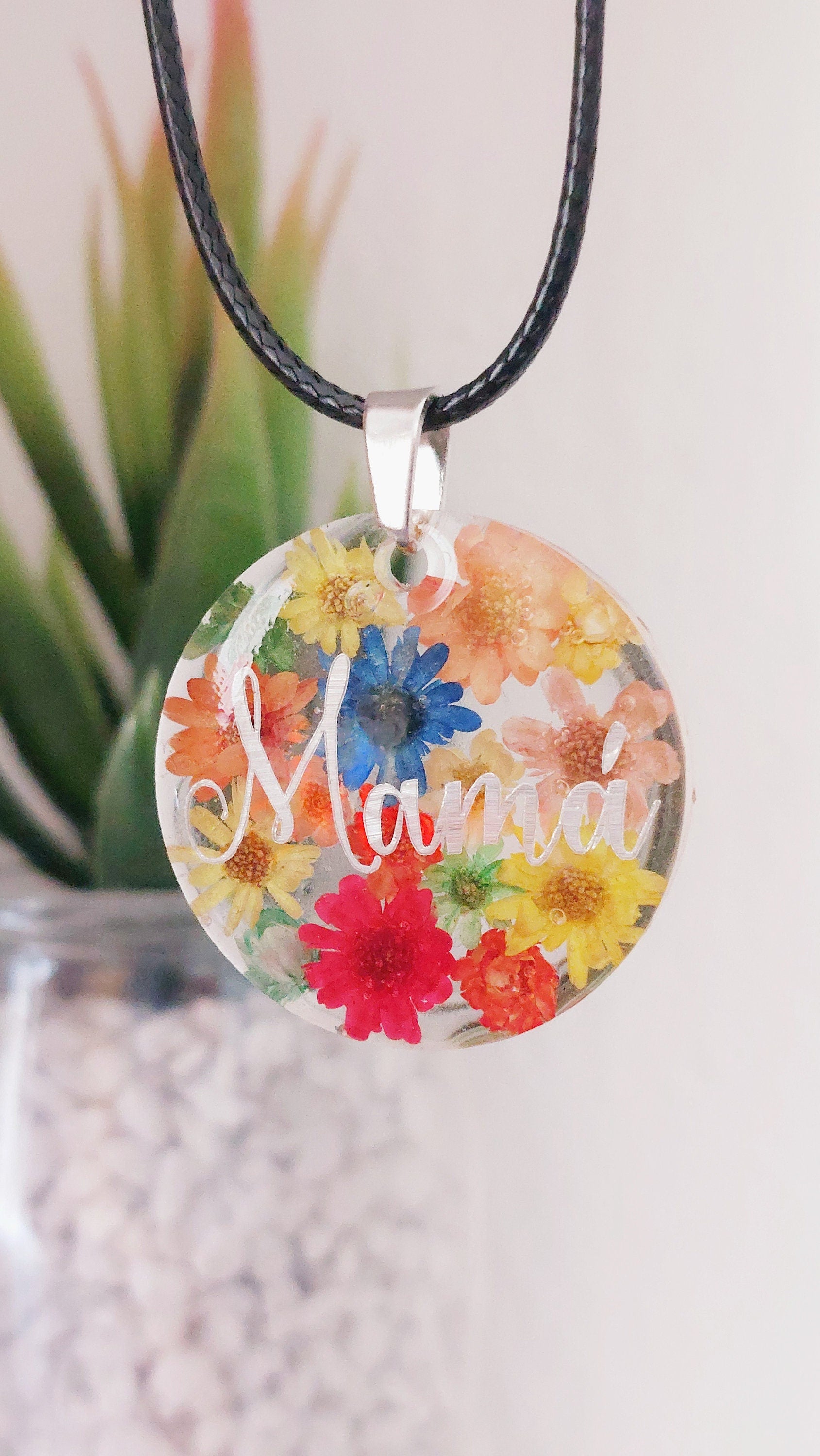 Colgante floral personalizado