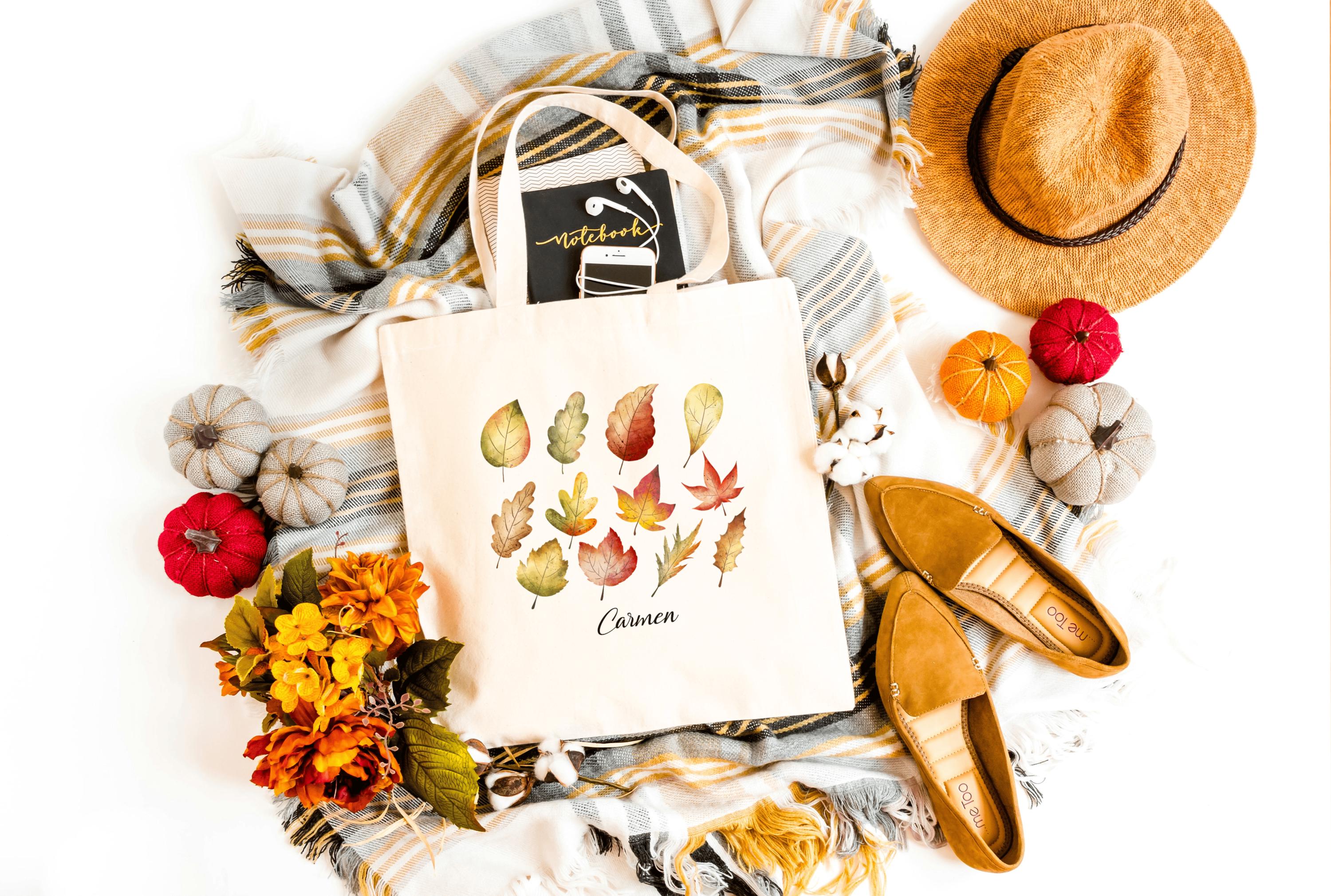Bolso de tela personalizado floral
