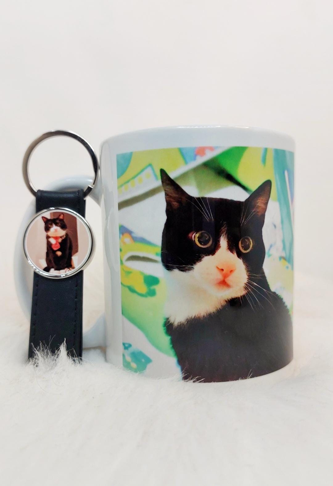 Taza y llavero personalizados con fotografía