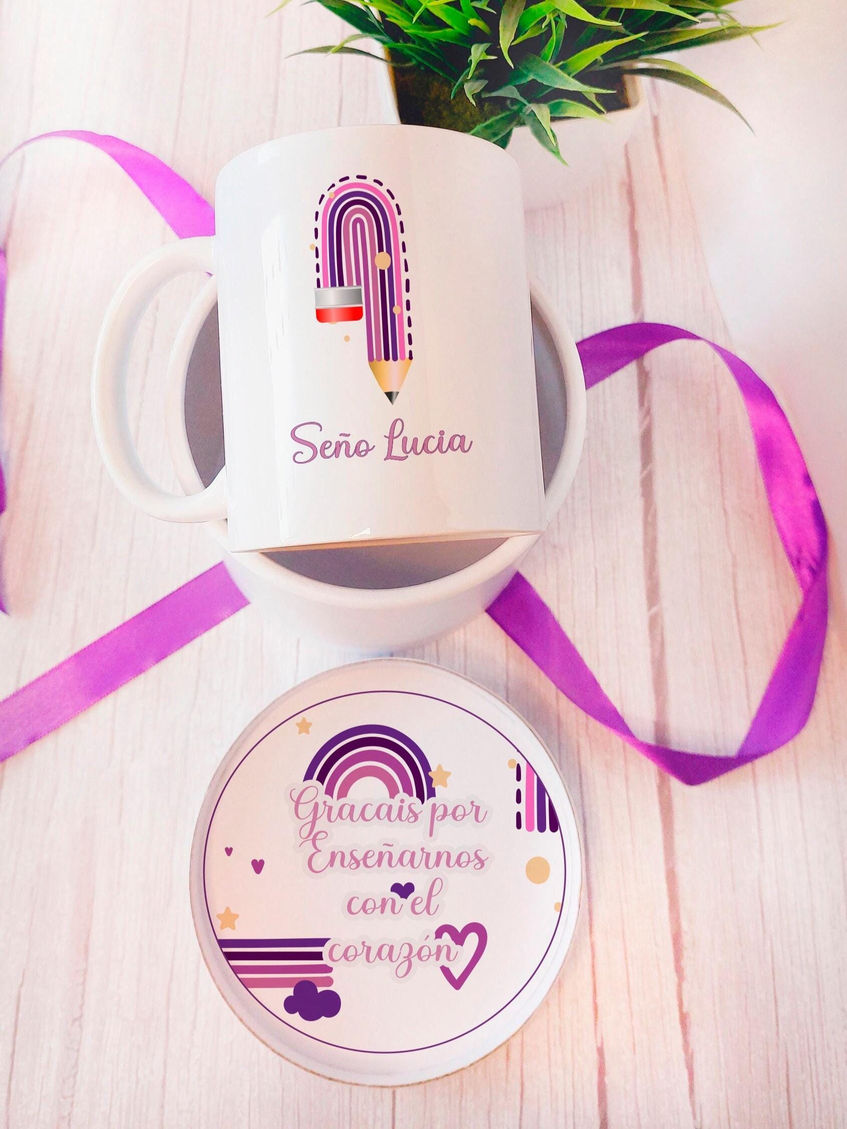 Taza especial para profesora en caja de regalo