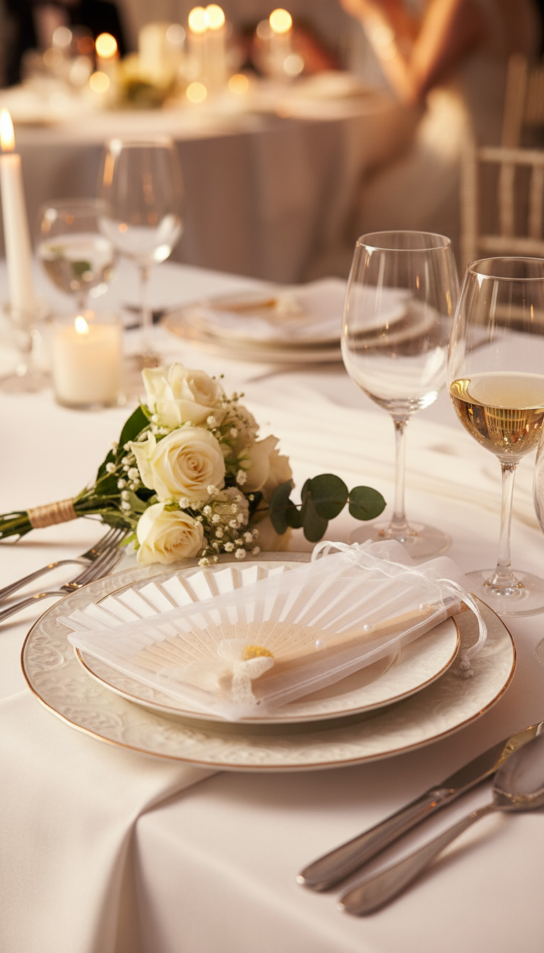 Abanico de boda personalizado