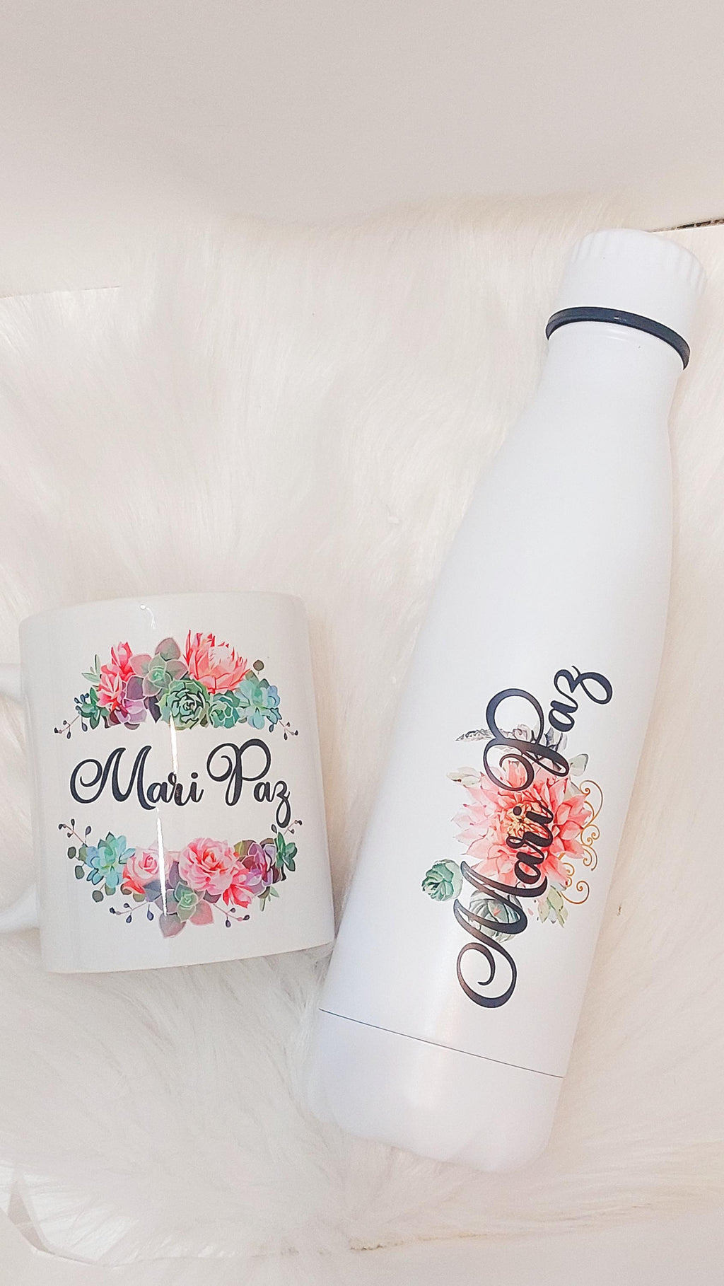 Set regalo personalizado de botella y taza