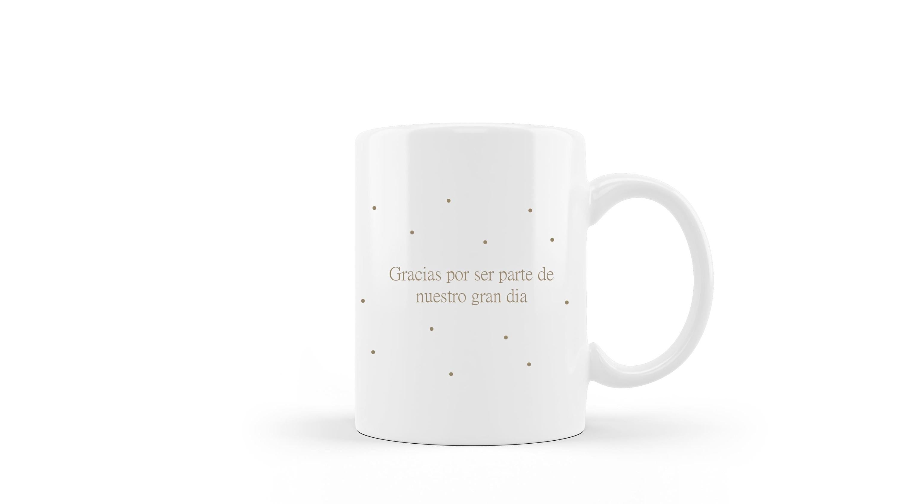 Taza recuerdo de boda